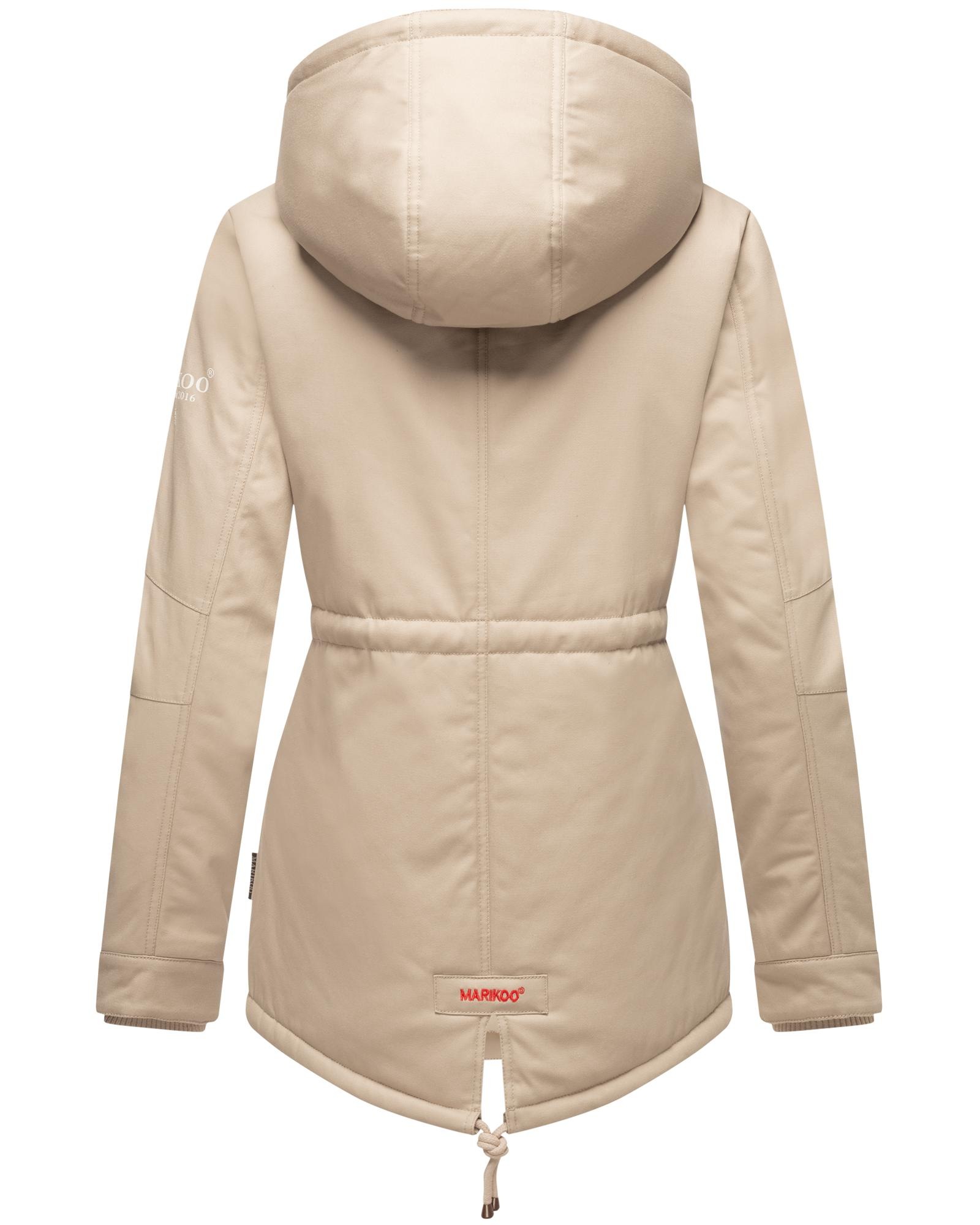 Marikoo Winterjacke »Manolya«, mit Kapuze, stylischer Kurzmantel mit weichem Teddyfell-Futter