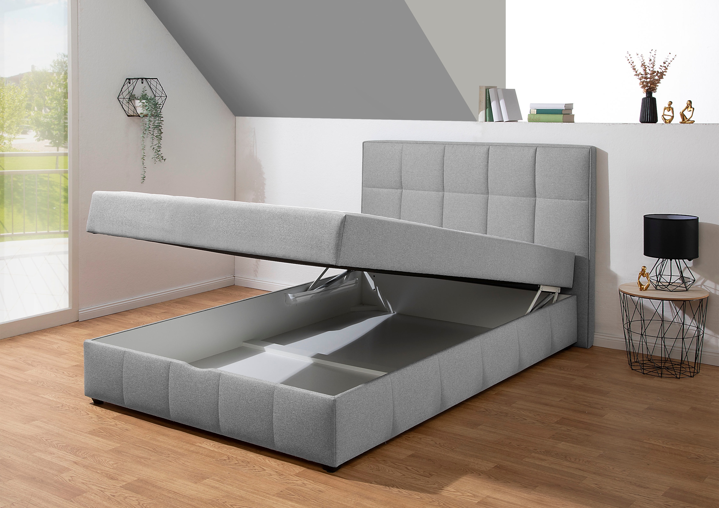 Home affaire Boxbett, Boxbett mit Bettkasten, inkl. Topper