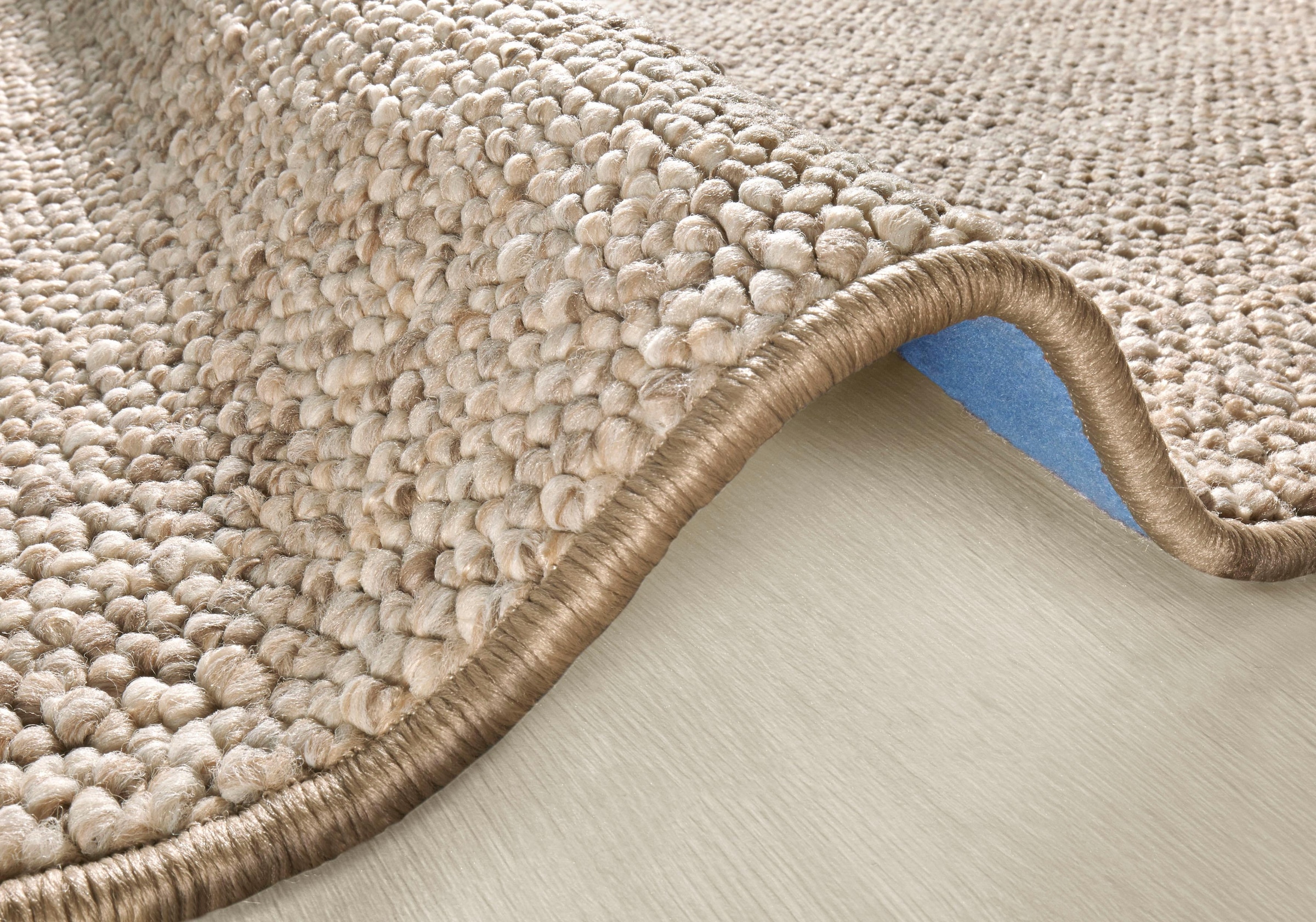 HANSE Home Teppich »Wolly 2«, rund, 12 mm Höhe, Flachgewebe, Skandi, Woll-Optik, Esszimmer, Wohnzimmer, Flur