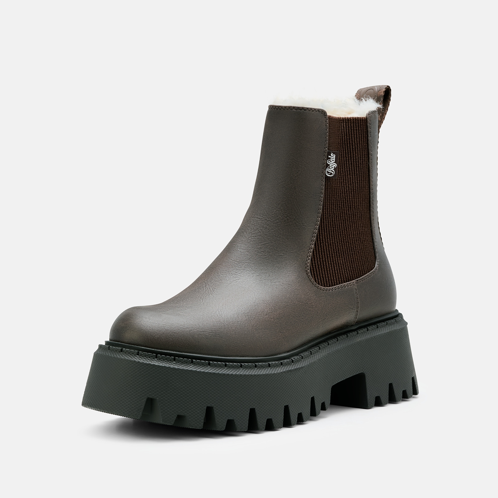 Buffalo Chelseaboots "ASPEN" Stiefelette, Plateauboots mit Stretcheinsatz