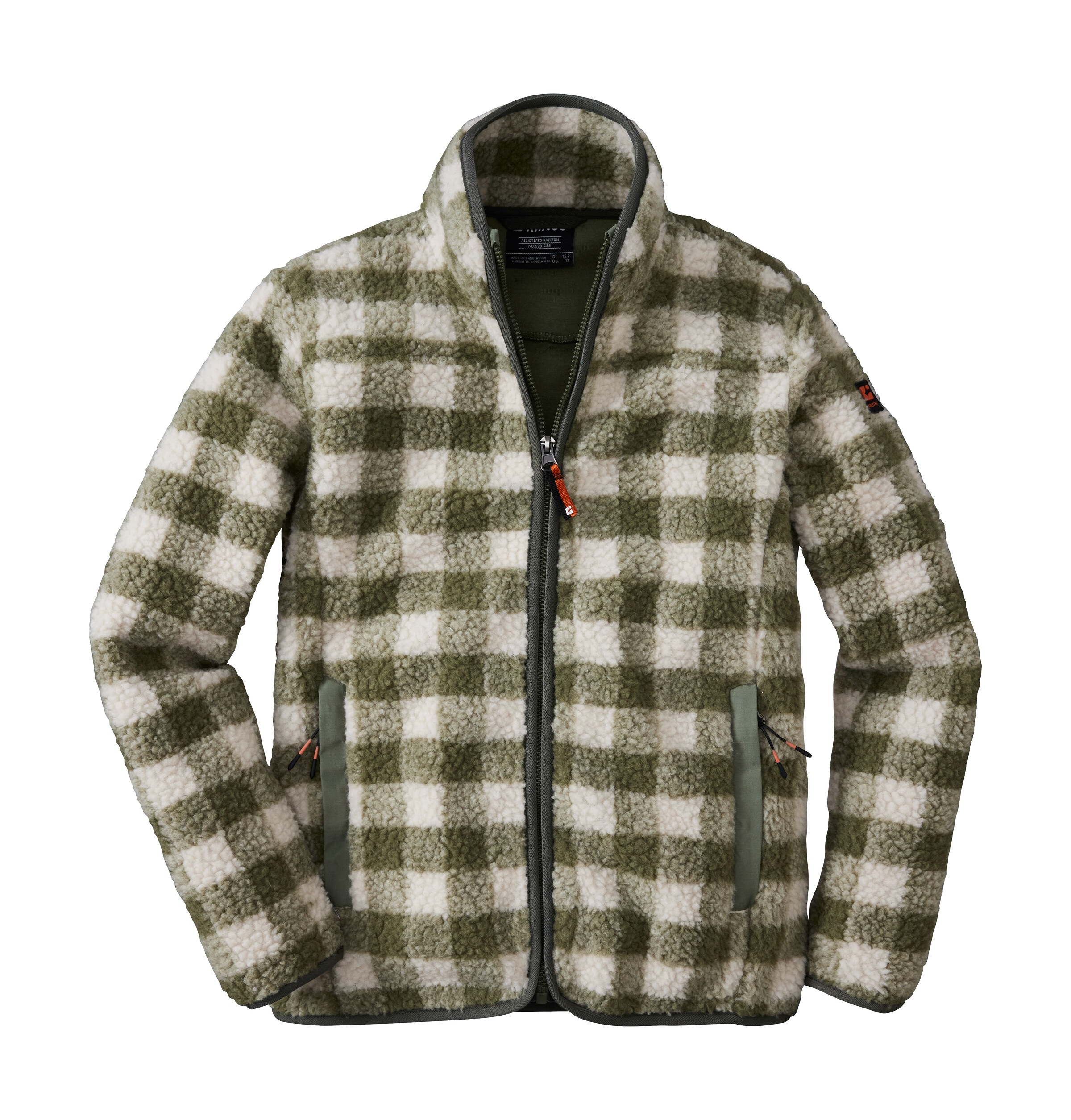 Thumbnail - Killtec Fleecejacke "KOW 244 BYS FLC JCKT" Kinder Sherpa Fleecejacke mit Karomuster, Kinnschutz und Taschen