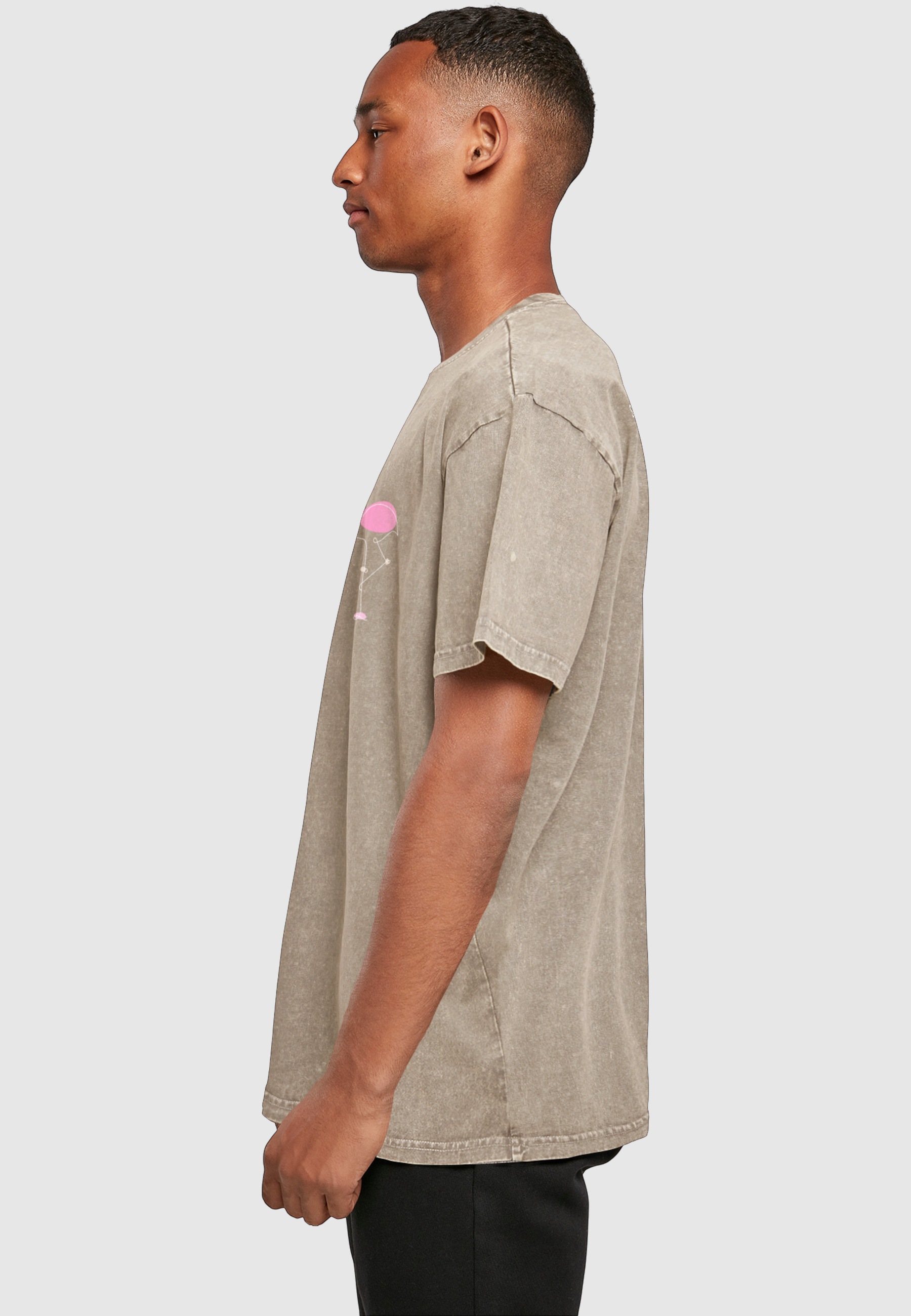 Merchcode T-Shirt »Merchcode Herren Flamingo Acid Washed Heavy Oversized Tee« 1 Stk.