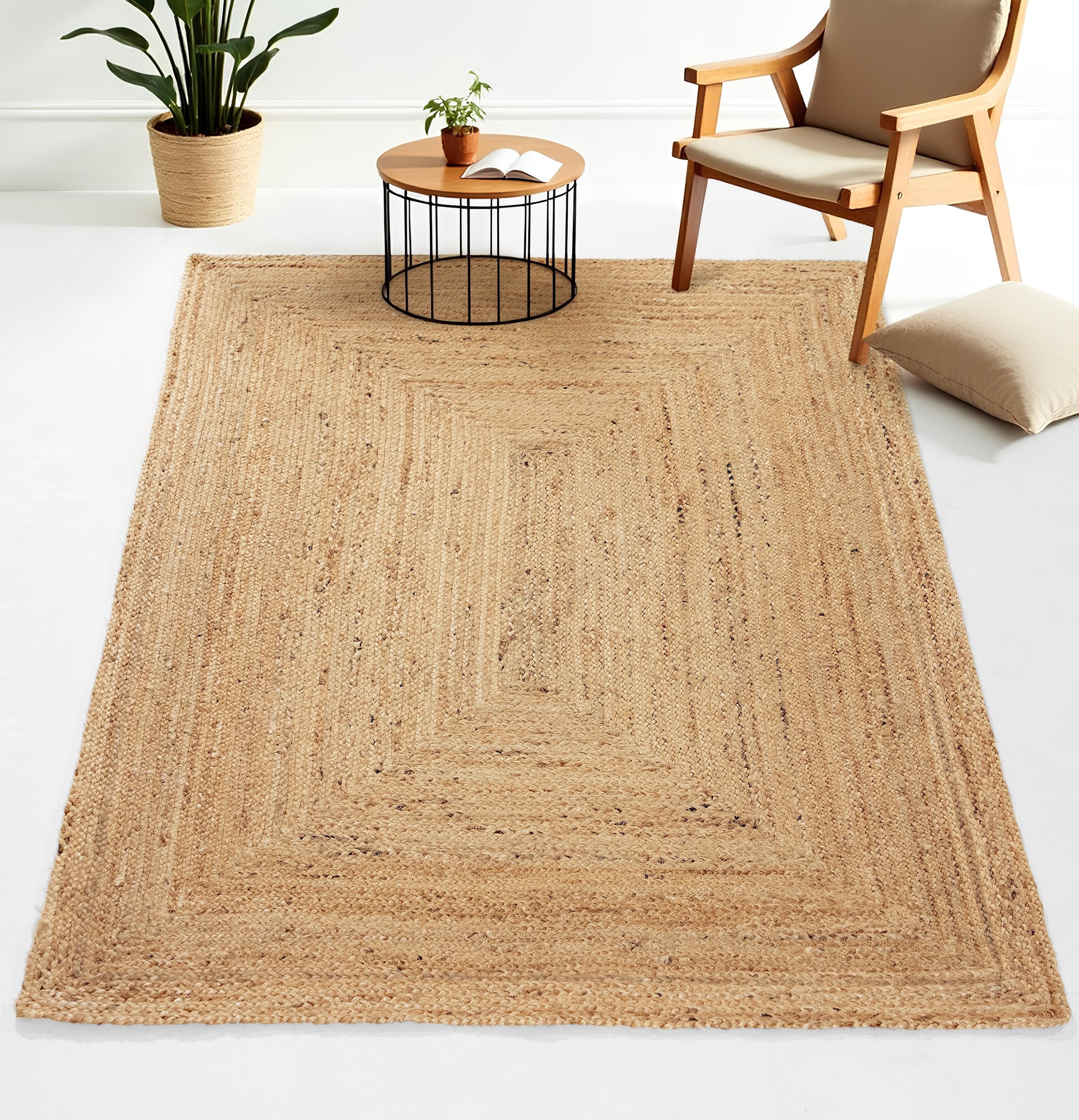 carpetfine Teppich "Nele Juteteppich Naturfaser" rechteckig 6 mm Höhe geflo günstig online kaufen
