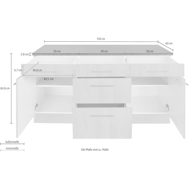 OPTIFIT Unterschrank »Tula«, Breite 150 cm | BAUR