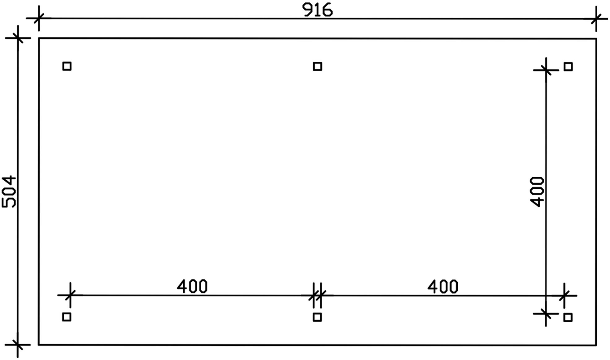 Skanholz Holzpavillon »Orleans 3«, Leimholz, 424 x 836 cm