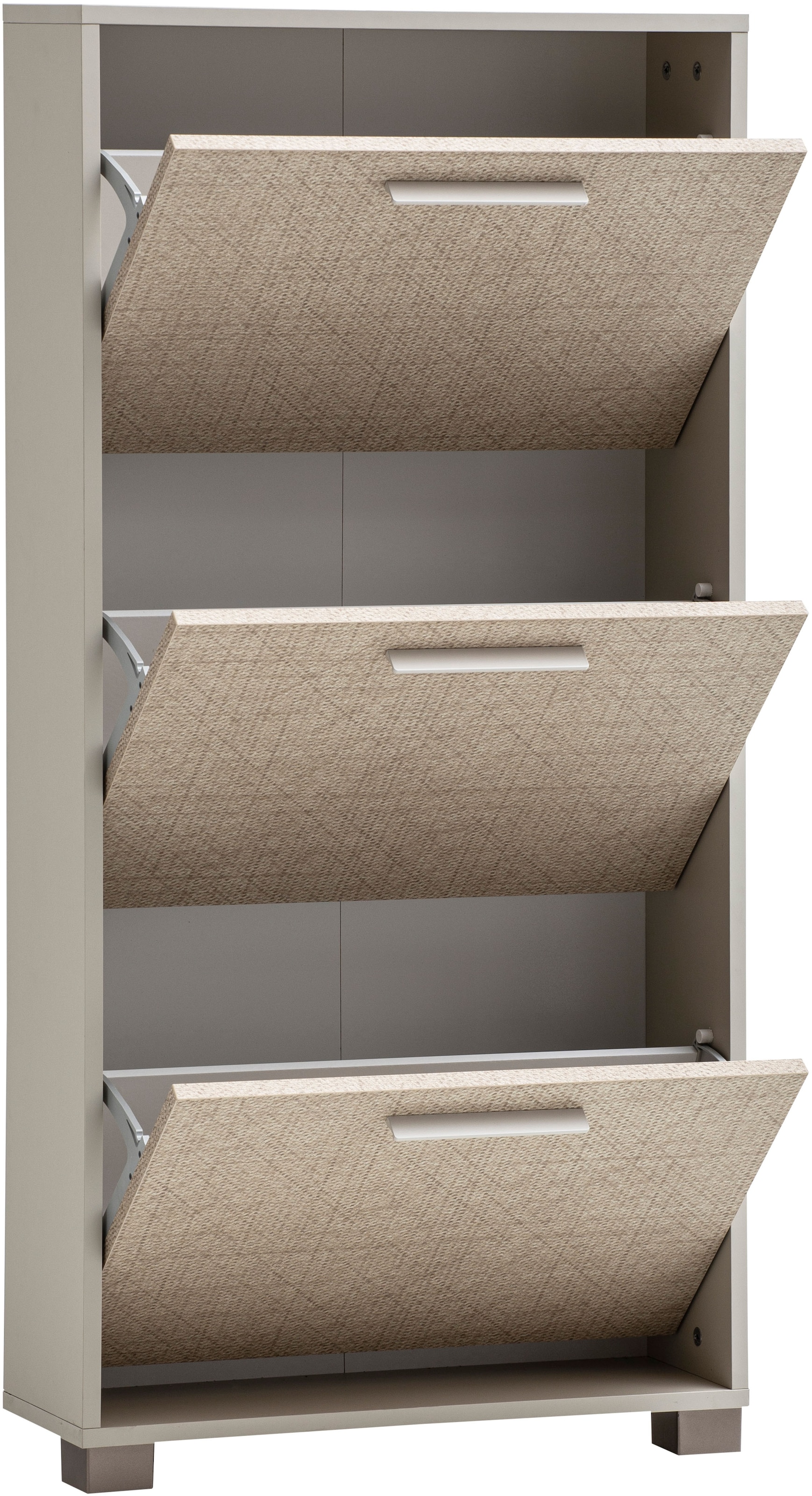 Schildmeyer Schuhschrank »Edno Schuhschrank, Breite 59 cm«, (1 St.), Fronten in Canasta-Dekor mit Korbgeflecht, Platz für 9 Paar Schuhe