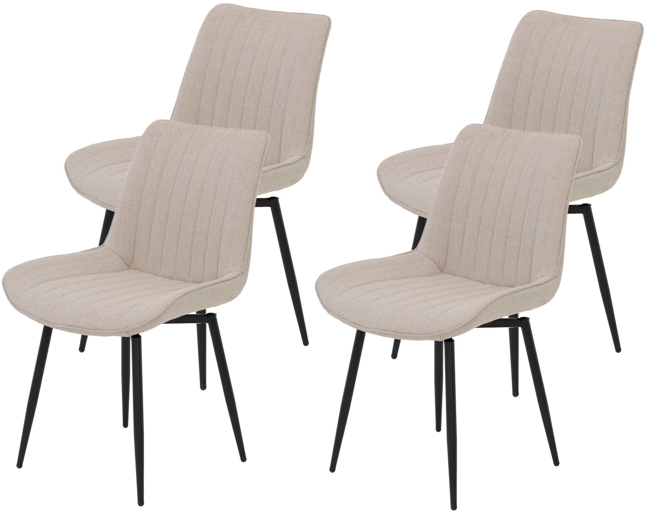 HELA Drehstuhl "Vierfußstuhl BERGEN", (Set), 4 St., Webstoff, Esszimmerstuh günstig online kaufen