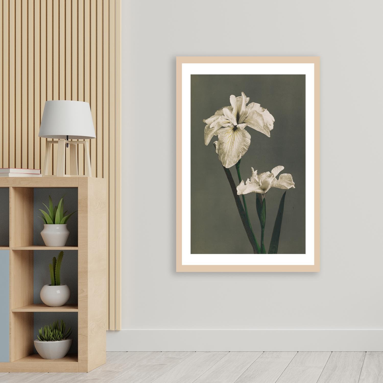 queence Bild mit Rahmen »Gwendolin«, Blumen-Pflanzen, Premium Poster mit Naturholzrahmen, Handarbeit aus Deutschland