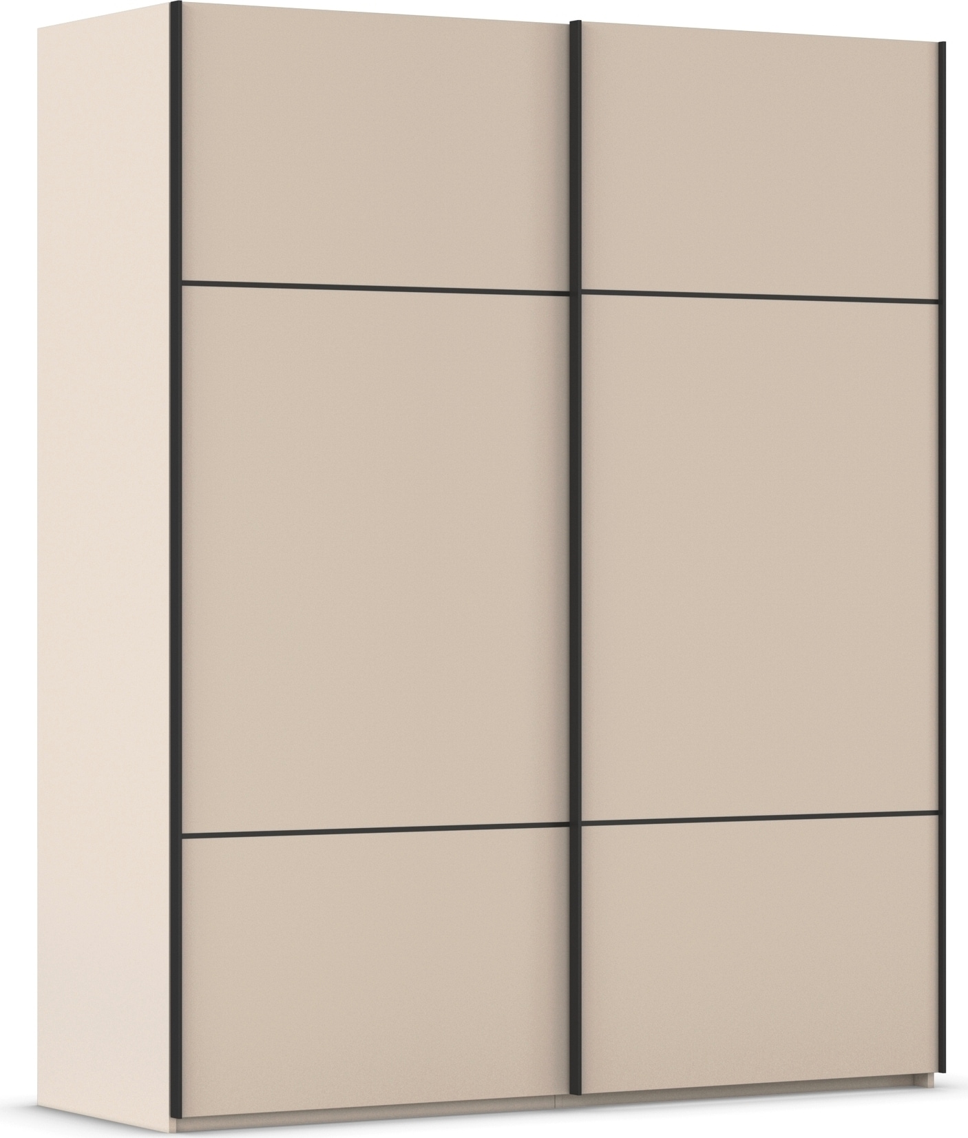 rauch 1100000002199 "Kleiderschrank Schrank Garderobe Schlafzimmerschrank SCALE-TRIO" edle dreigeteilte Front, 2 Zierleisten in Griff-Farbe MADE IN GERMANY