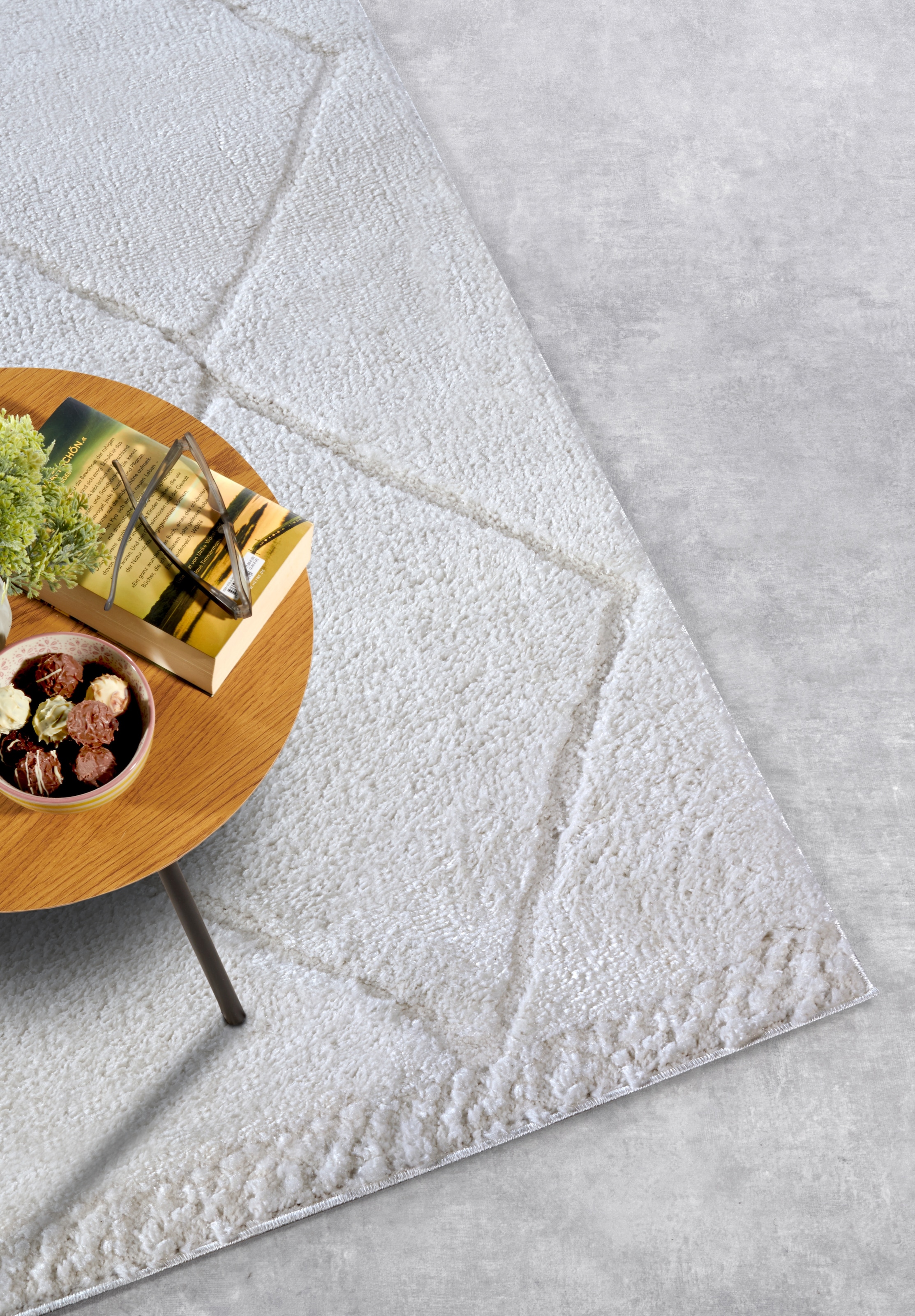ELLE DECORATION Designteppich »Perrotin«, rechteckig, 18 mm Höhe, Läufer, Shaggy, flauschig, weich, Langflor, modern, Hoch Tief Effekt