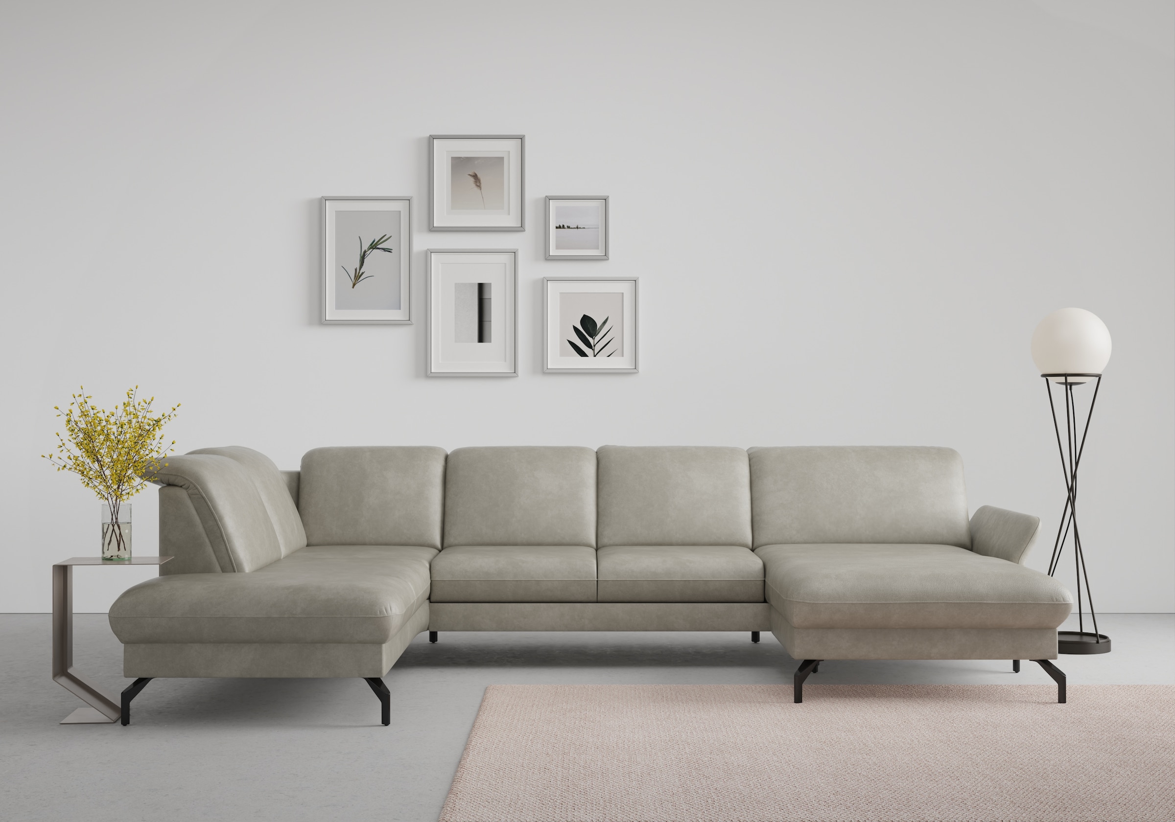 Sit & More Fashion U-Shape Sofa Light Grey 7