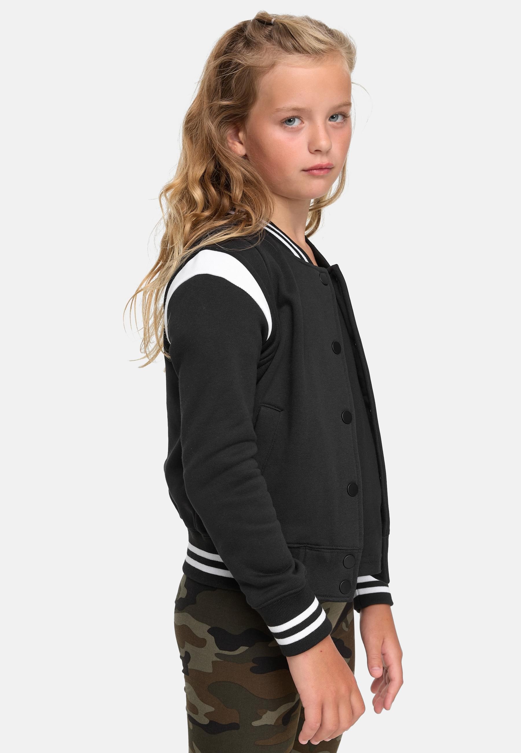 URBAN CLASSICS Allwetterjacke »Urban Classics Damen Girls Inset College Sweat Jacket«, (1 St.), ohne Kapuze