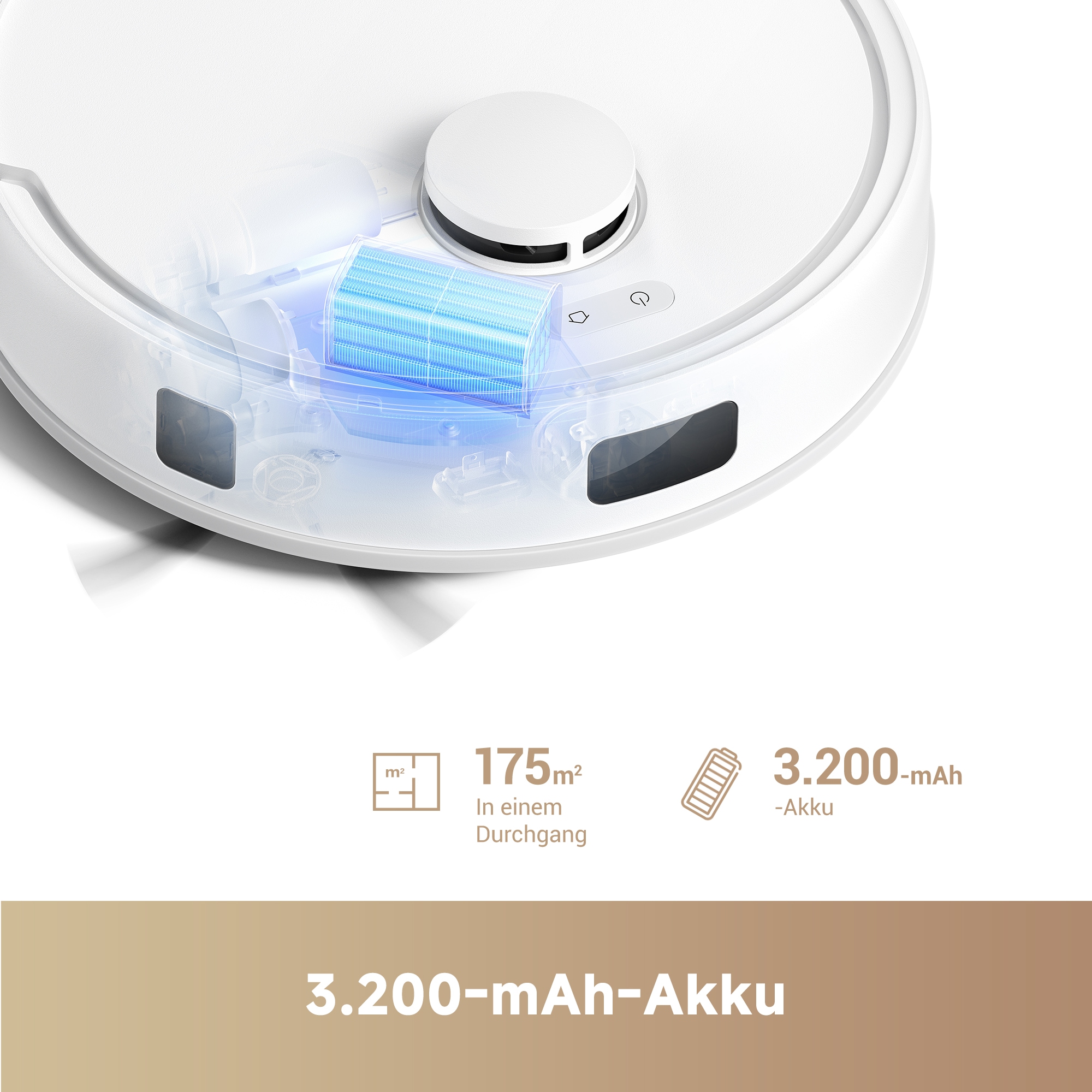 Mova Saugroboter »MOVA E20 Plus, mit Wischfunktion«, 5.000 Pa Saugkraft, Hindernisvermeidung, 3 Wasserdurchflussstufen