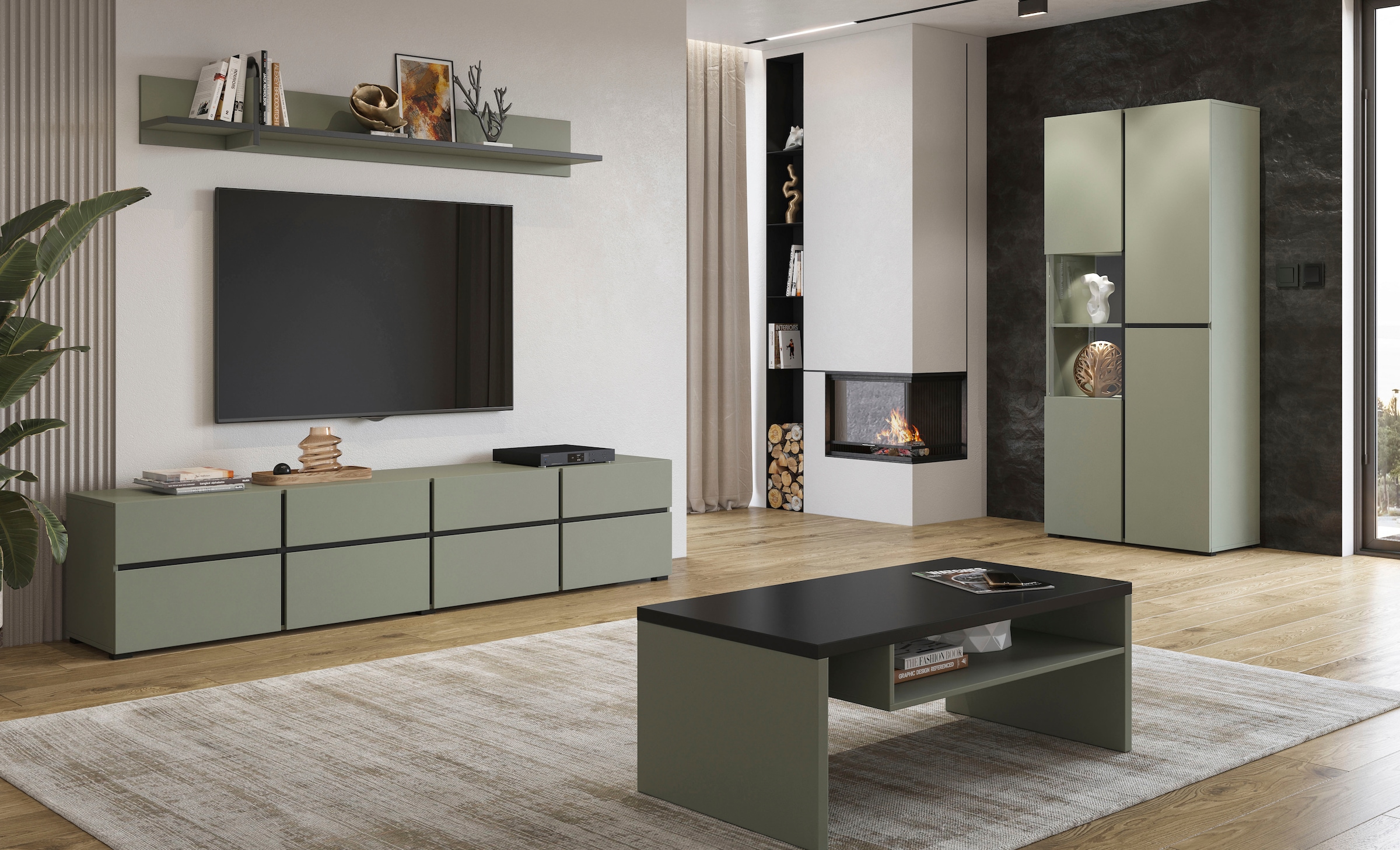 INOSIGN Couchtisch »Cross, Breite 120 cm, moderner Sofatisch für Wohnzimmer«, Tisch mit offenem Fachboden