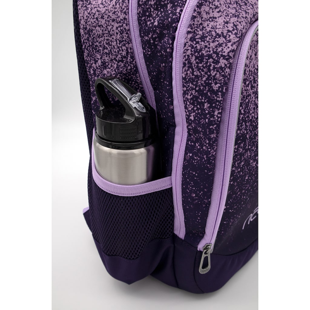 neoxx Schulrucksack »Fly, Glitterally perfect«, Reflektionsnaht, aus recycelten PET-Flaschen