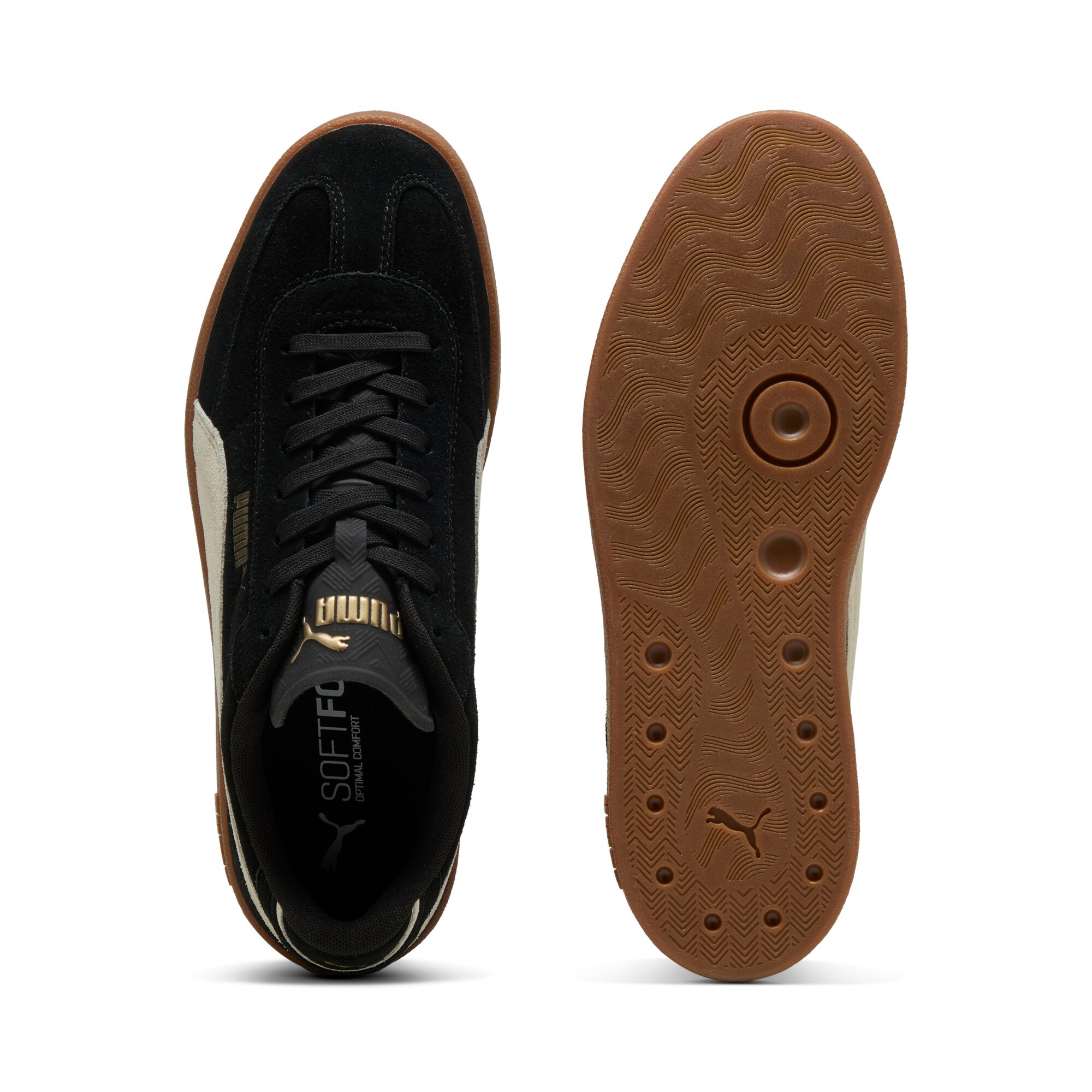 Puma Club II Era Suede Black / Alpine Snow / Gum EU 46 3