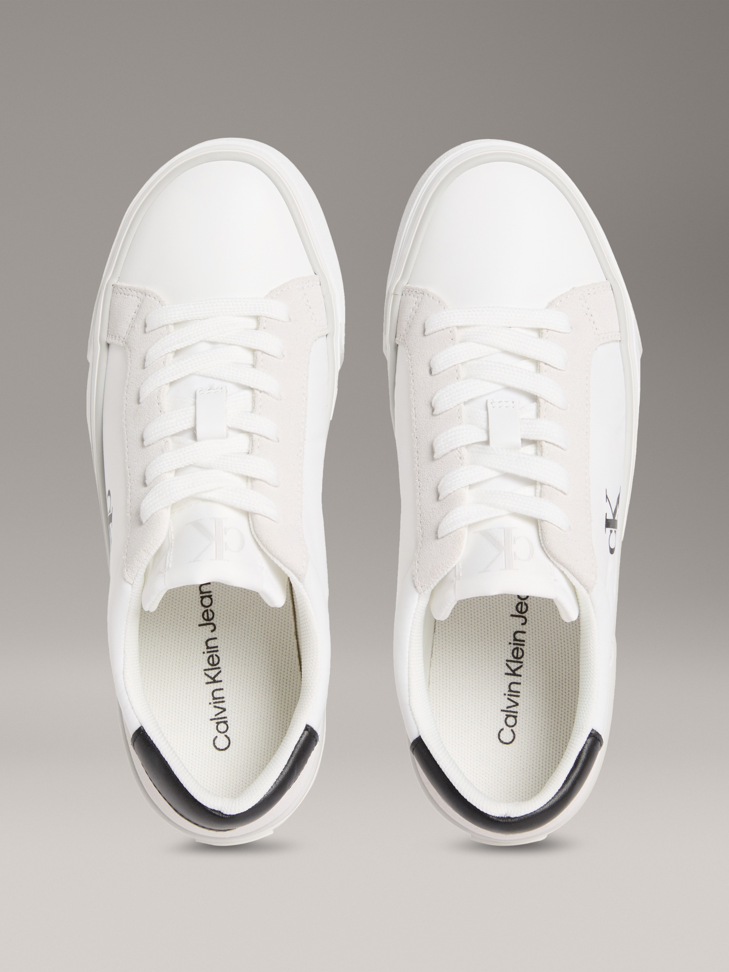 Calvin Klein Jeans Plateausneaker »VULC FLATFORM MG NYLON MIX«, Schnürschuh, Halbschuh, Freizeitsneaker mit softem Schaftrand