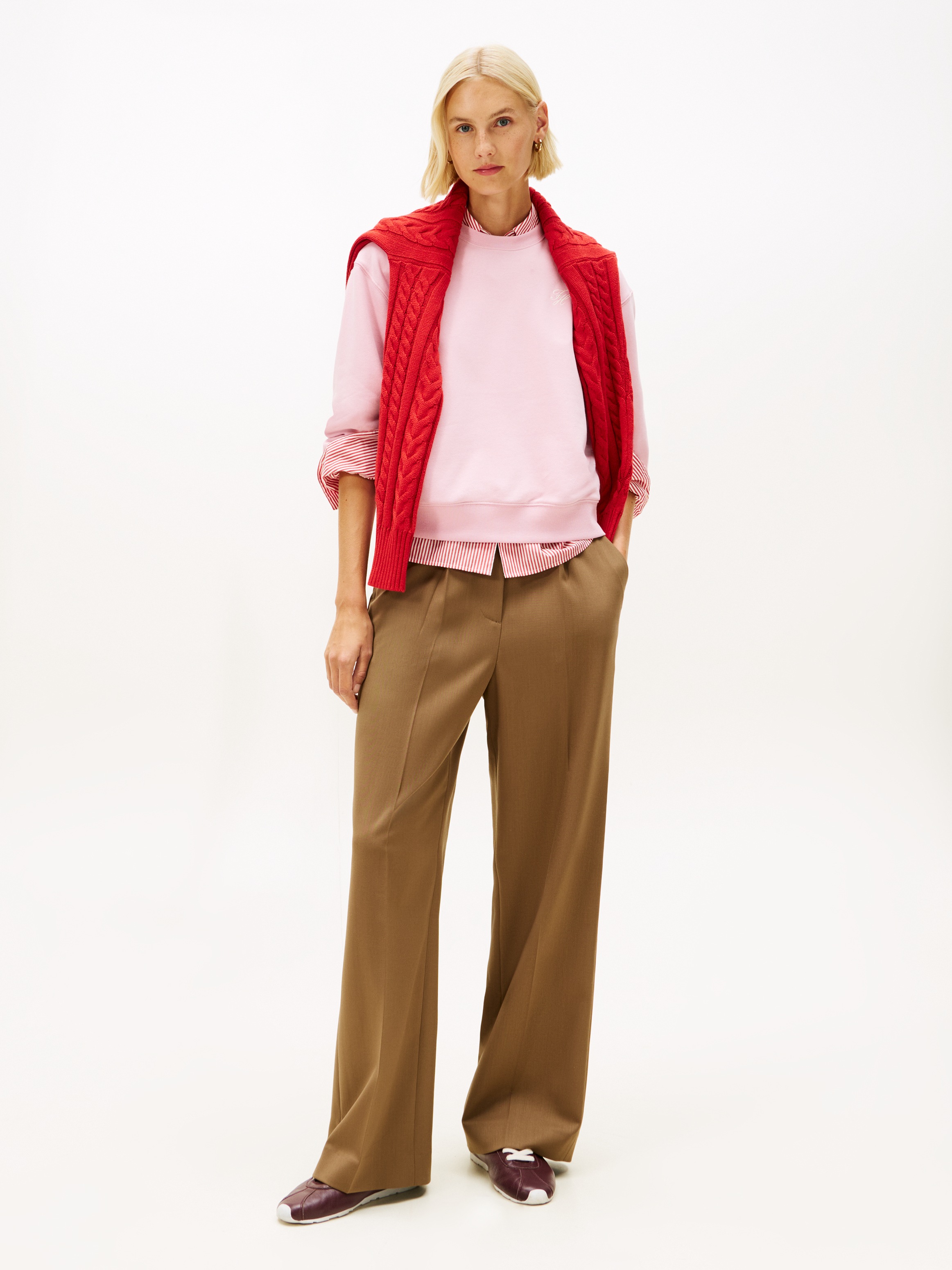 Thumbnail - Tommy Hilfiger Sweatshirt "TH SCRIPT REG TERRY SWTSHRT", Baumwollmischung, Stretch, regular fit