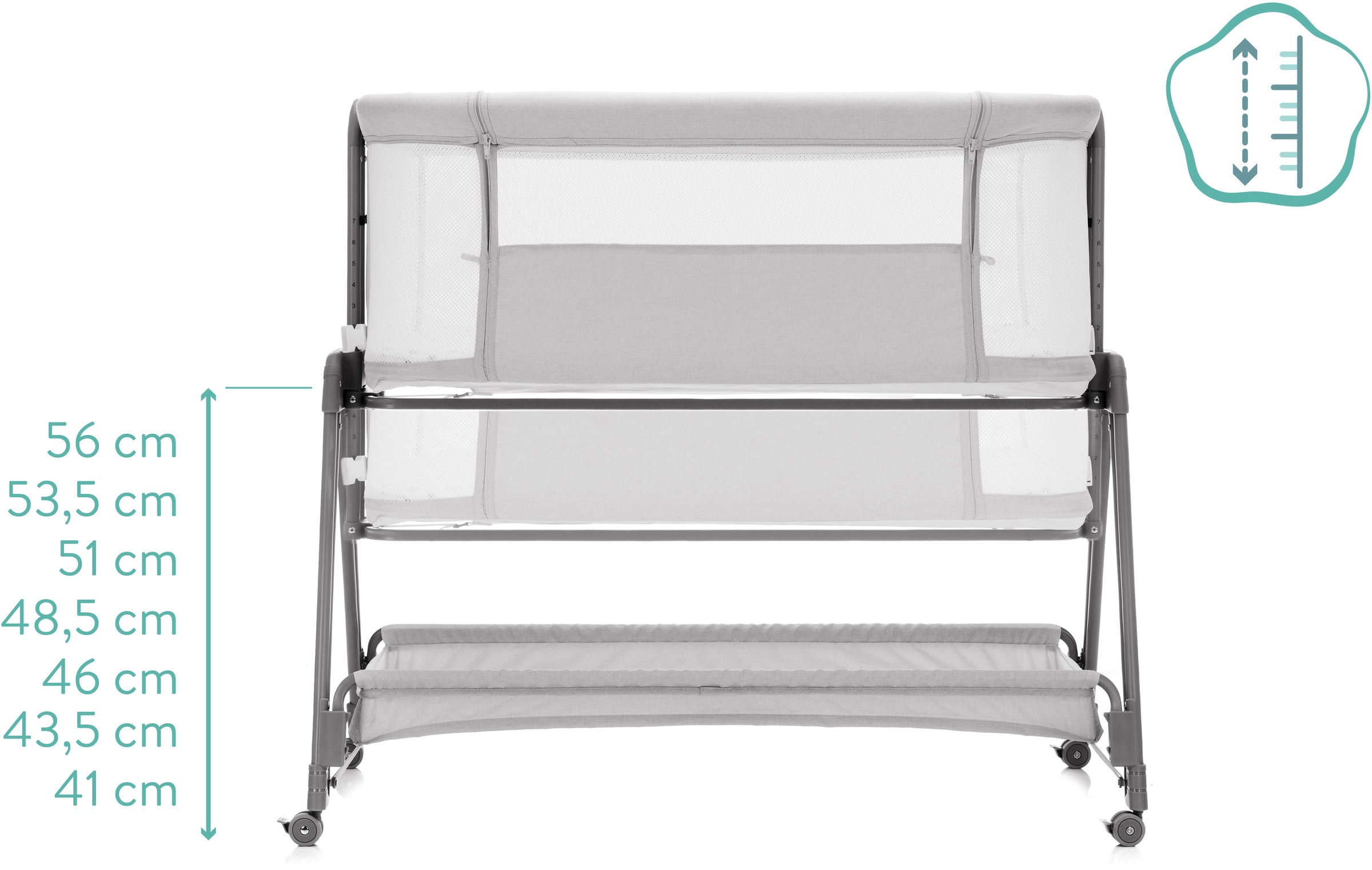 Fillikid Beistellbett »Dream, stone«, mit Matratze
