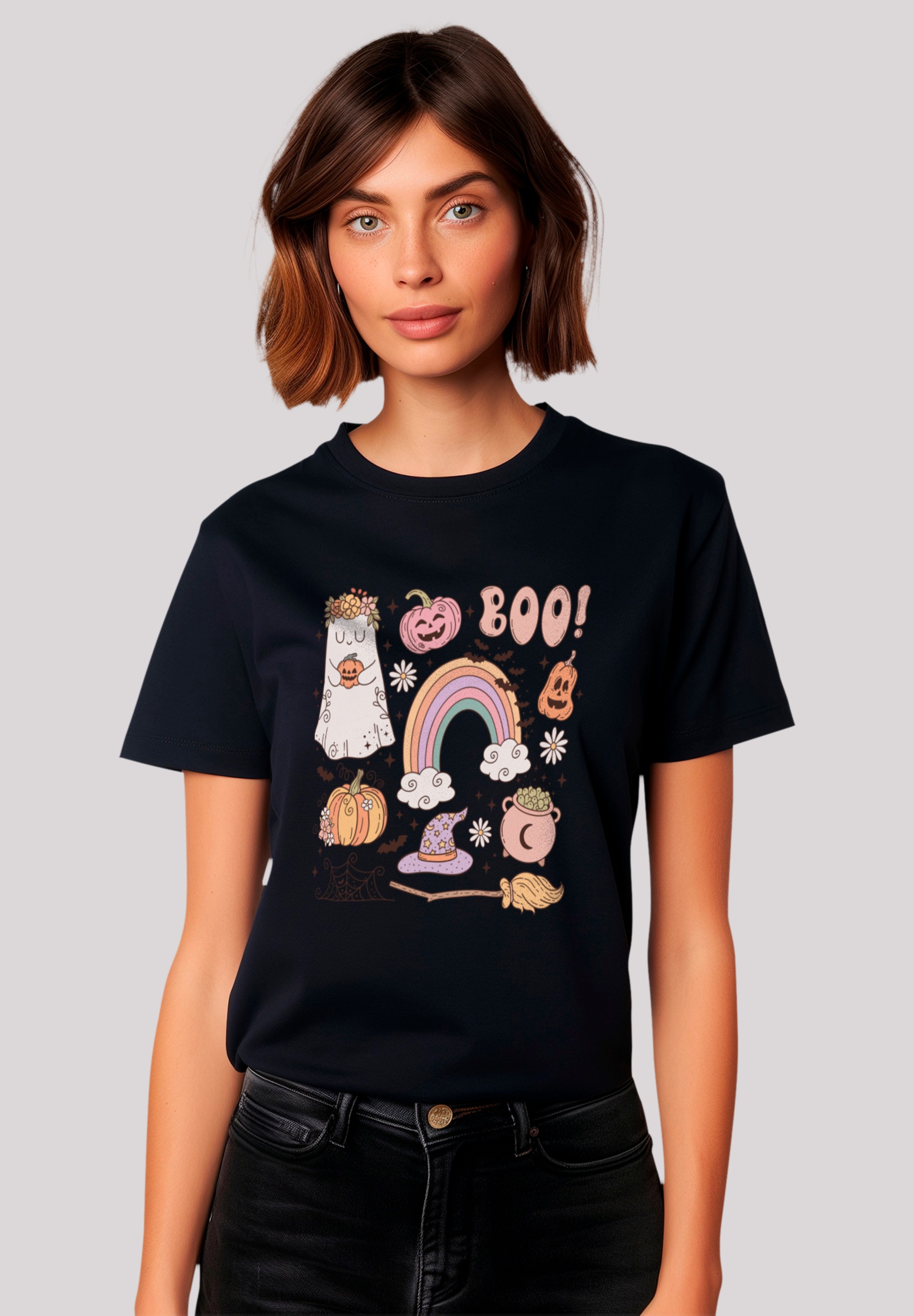 T-Shirt »Retro Halloween Boo«, Premium Qualität, Unisex Schnitt