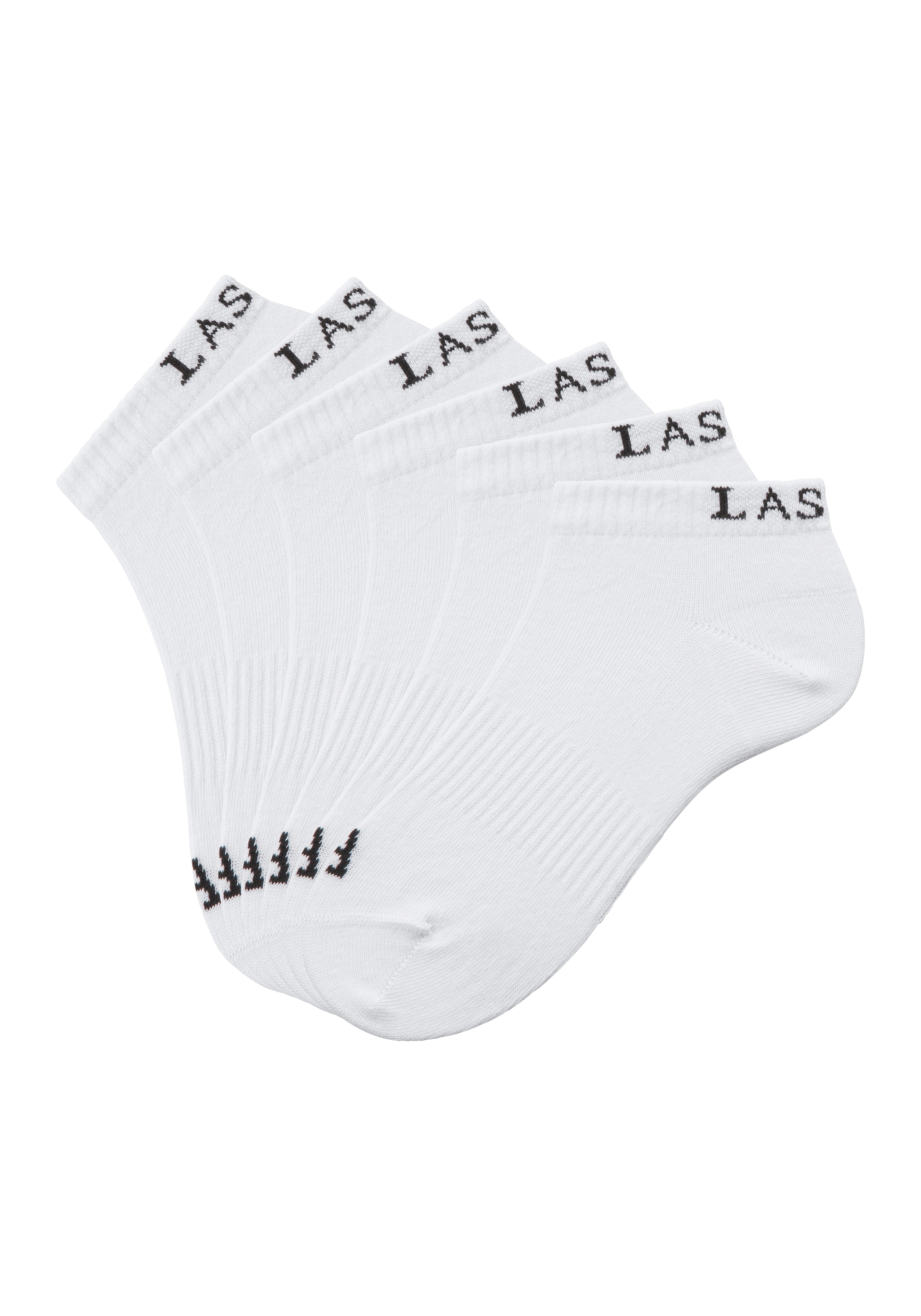 LASCANA ACTIVE Sneakersocken, (Packung, 6 Paar), mit eingestricktem Marken Logo