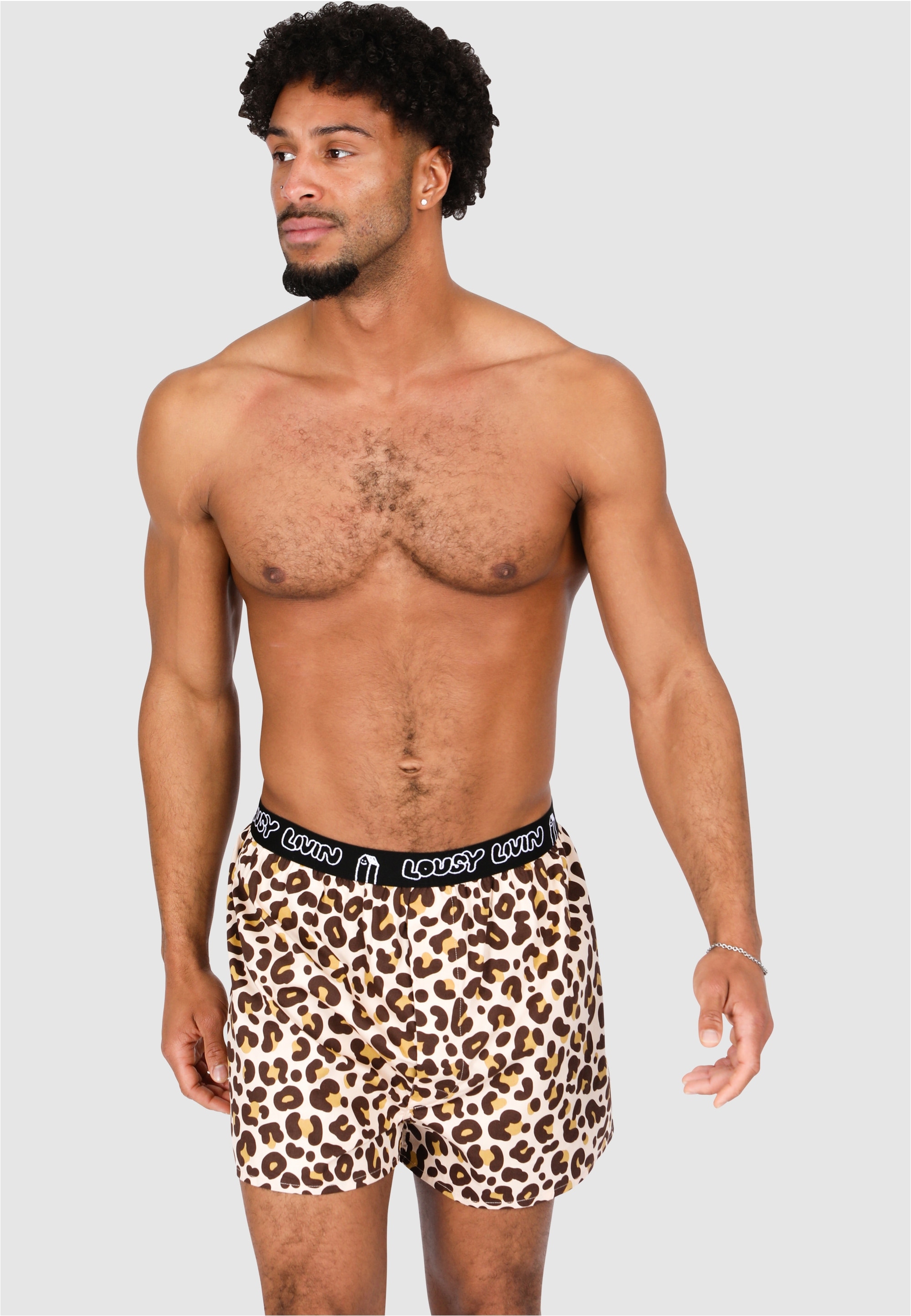 Lousy Livin Boxershorts mit lässigem Leo-Print günstig online kaufen