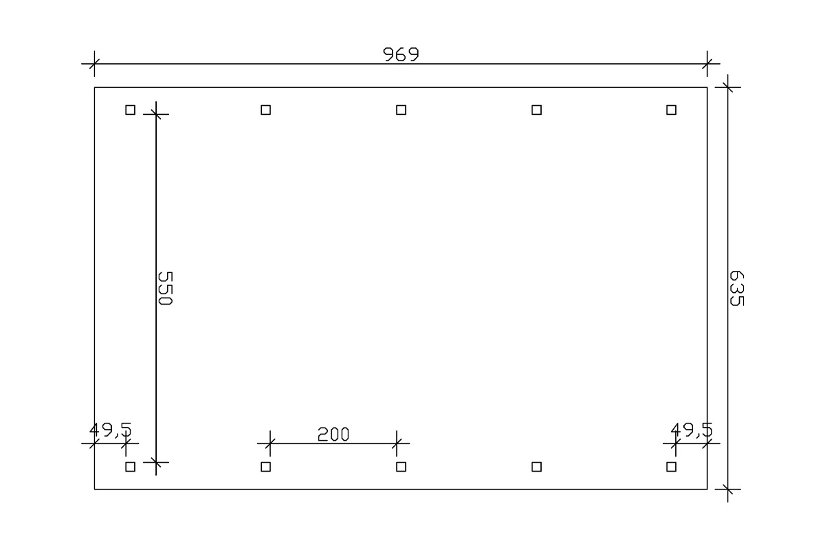 Skanholz Doppelcarport »Franken«, Leimholz-Nordisches Fichtenholz, 550 cm, hellbraun