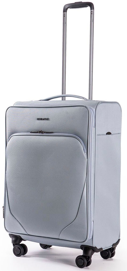 Stratic Weichgepäck-Trolley »Mix M, steel«, 4 Rollen, Reisekoffer Reisegepäck Aufgabegepäck TSA-Zahlenschloss