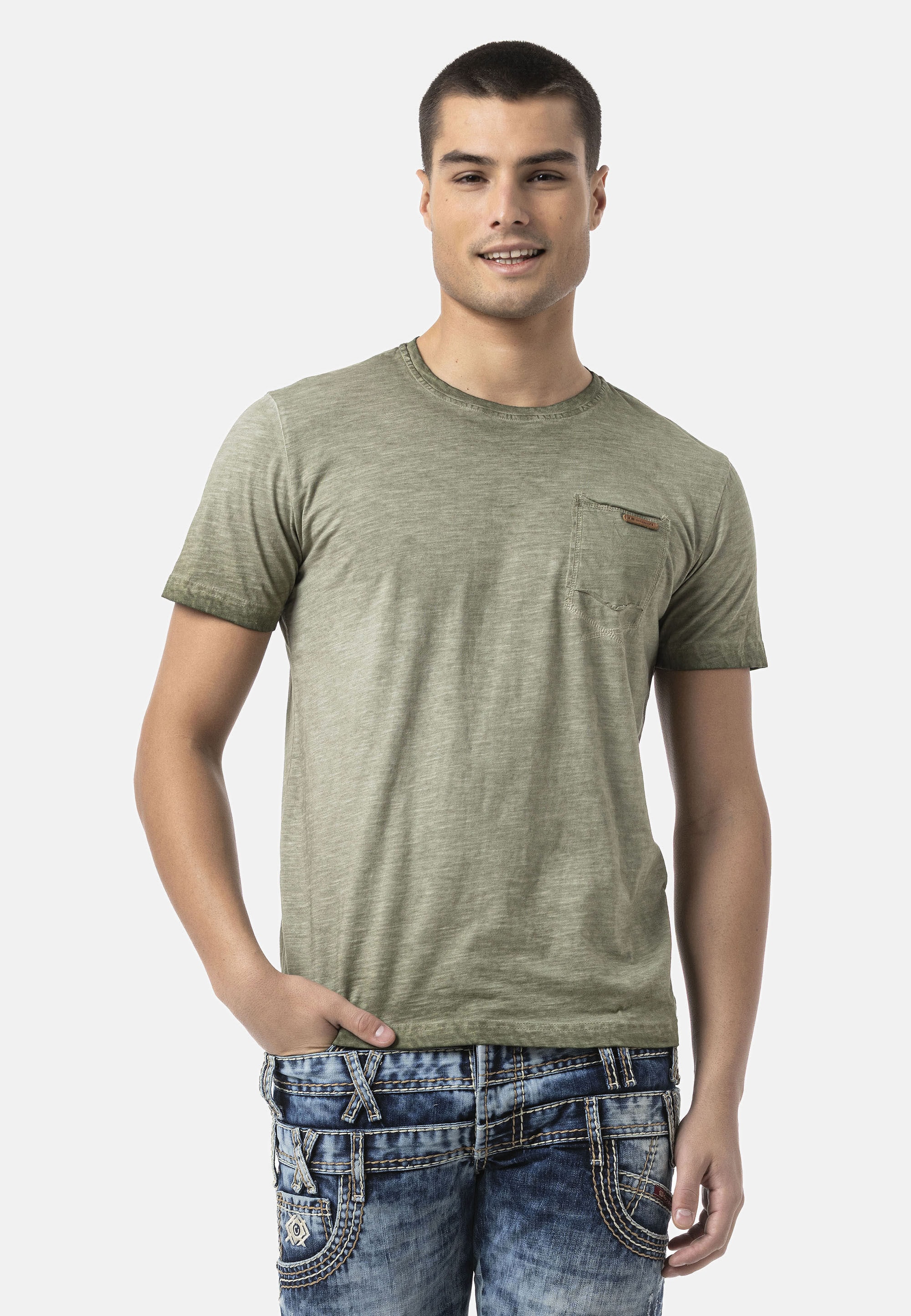 Cipo & Baxx T-Shirt "CT810" Auffälliger Front-Print