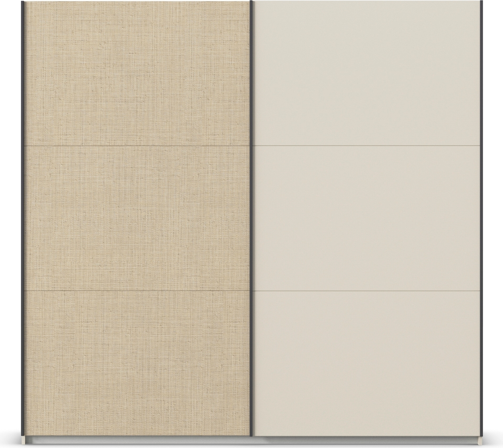 rauch Schwebetürenschrank »Senja«, mit Absetzung in angesagter Rattan-Optik