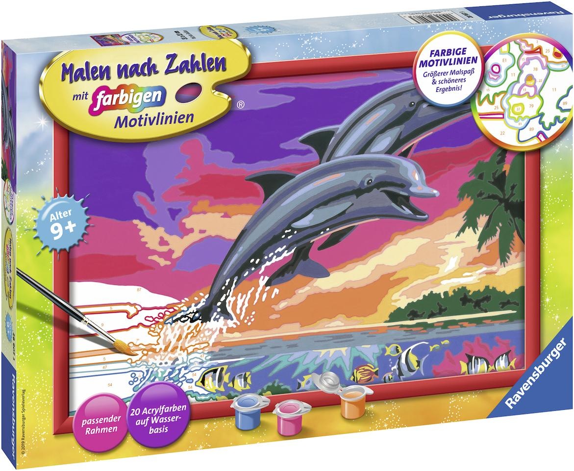 Ravensburger Malen nach Zahlen »Welt der Delfine«, Made in Europe