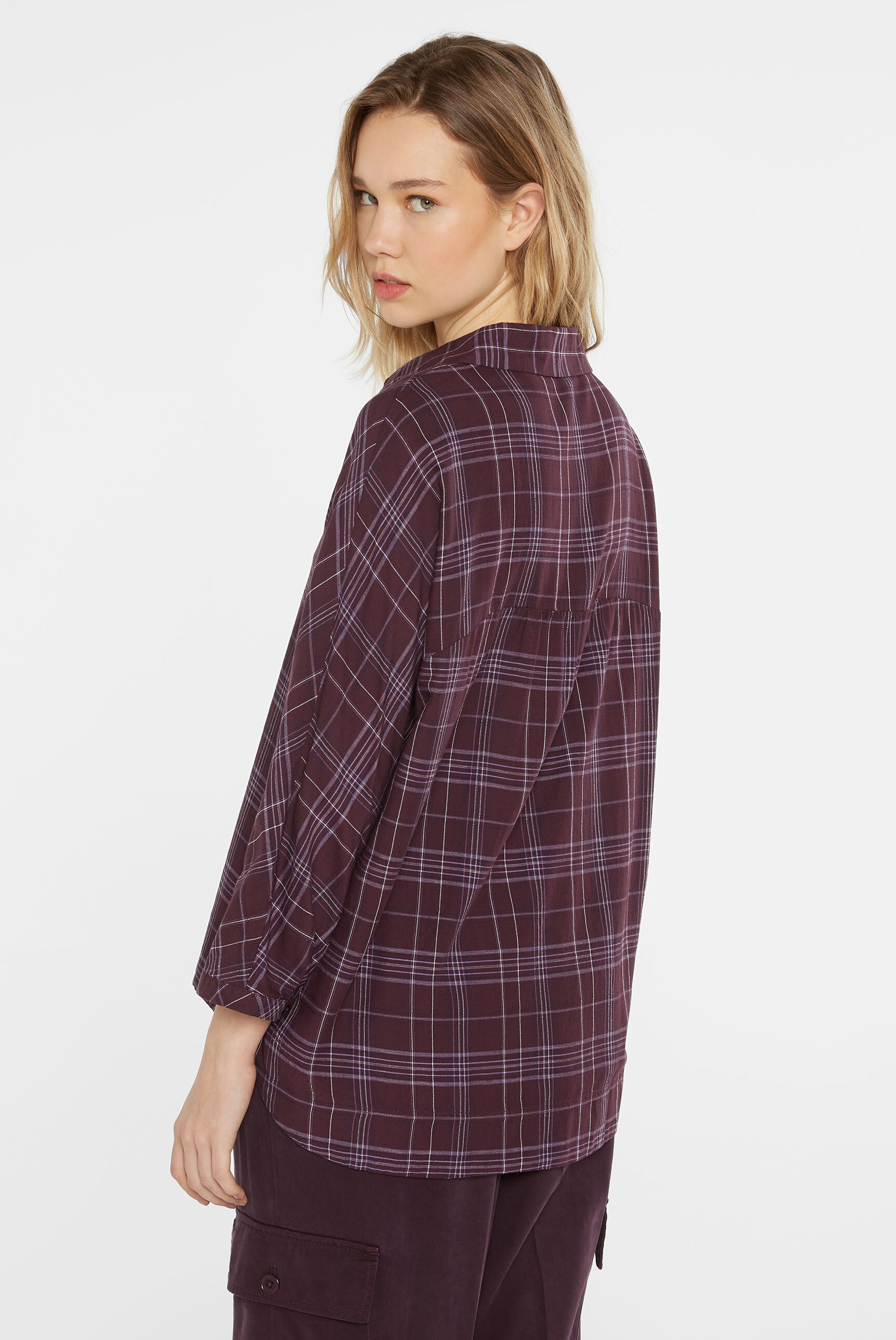 SENSES.THE LABEL Kurzarmbluse, mit Baumwolle