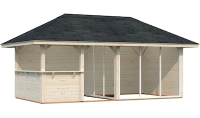 Holzpavillon »Bianca 16,6 m² Set 5«, BxTxH: 588x300x323 cm