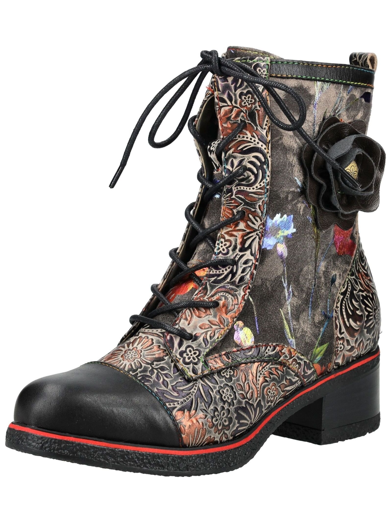 LAURA VITA Schnürstiefelette "LAURA VITA Stiefelette Leder/Textil" günstig online kaufen