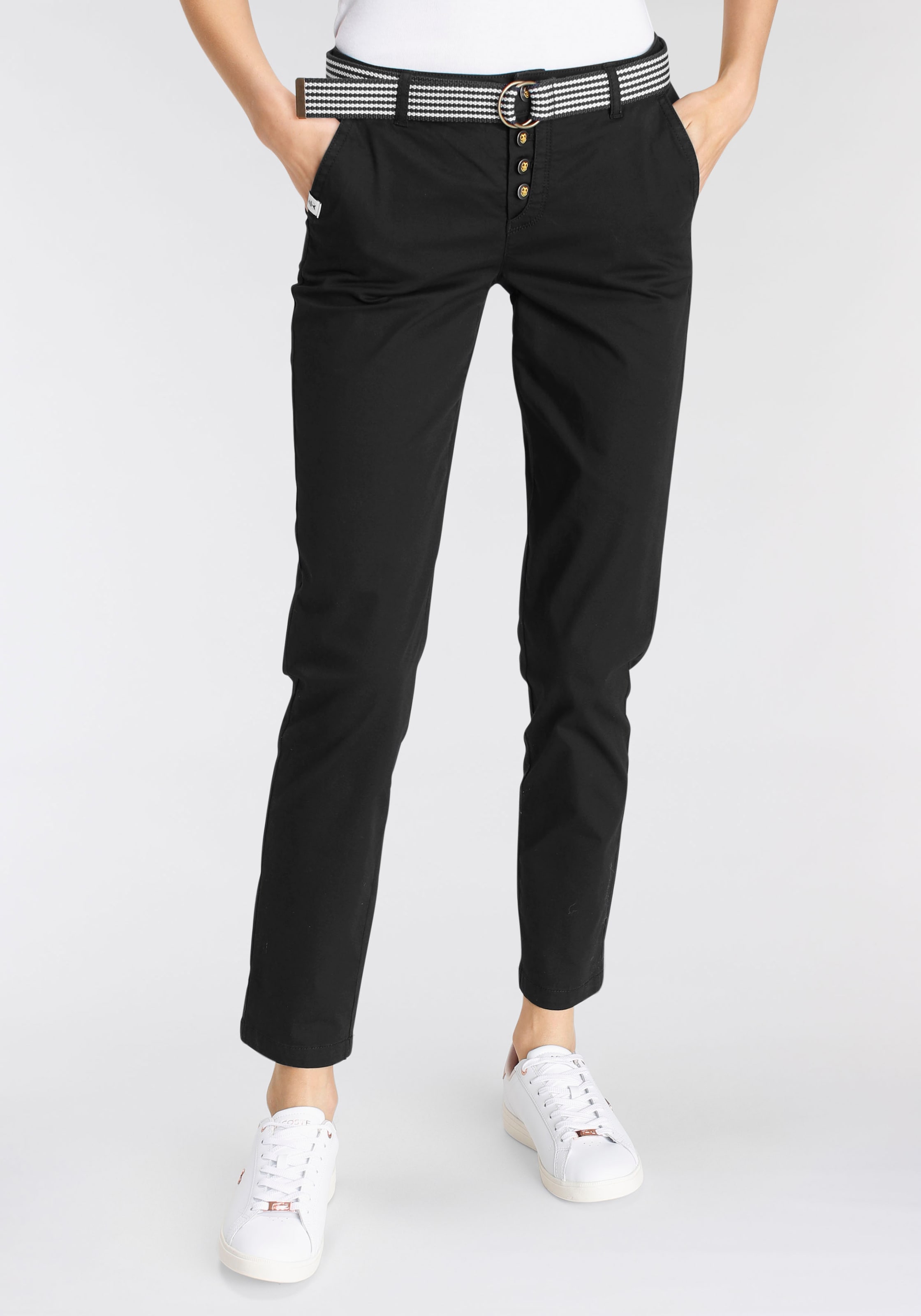 DELMAO Chinohose mit passendem Gürtel günstig online kaufen