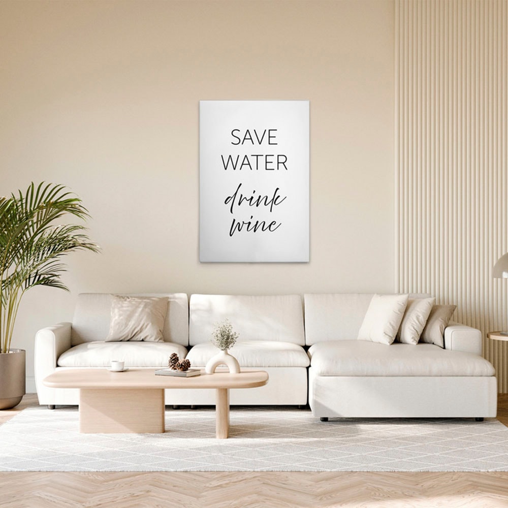 A.S. Création Leinwandbild "Safe Water - Wandbild Schwarz Weiß Keilrahmen K günstig online kaufen