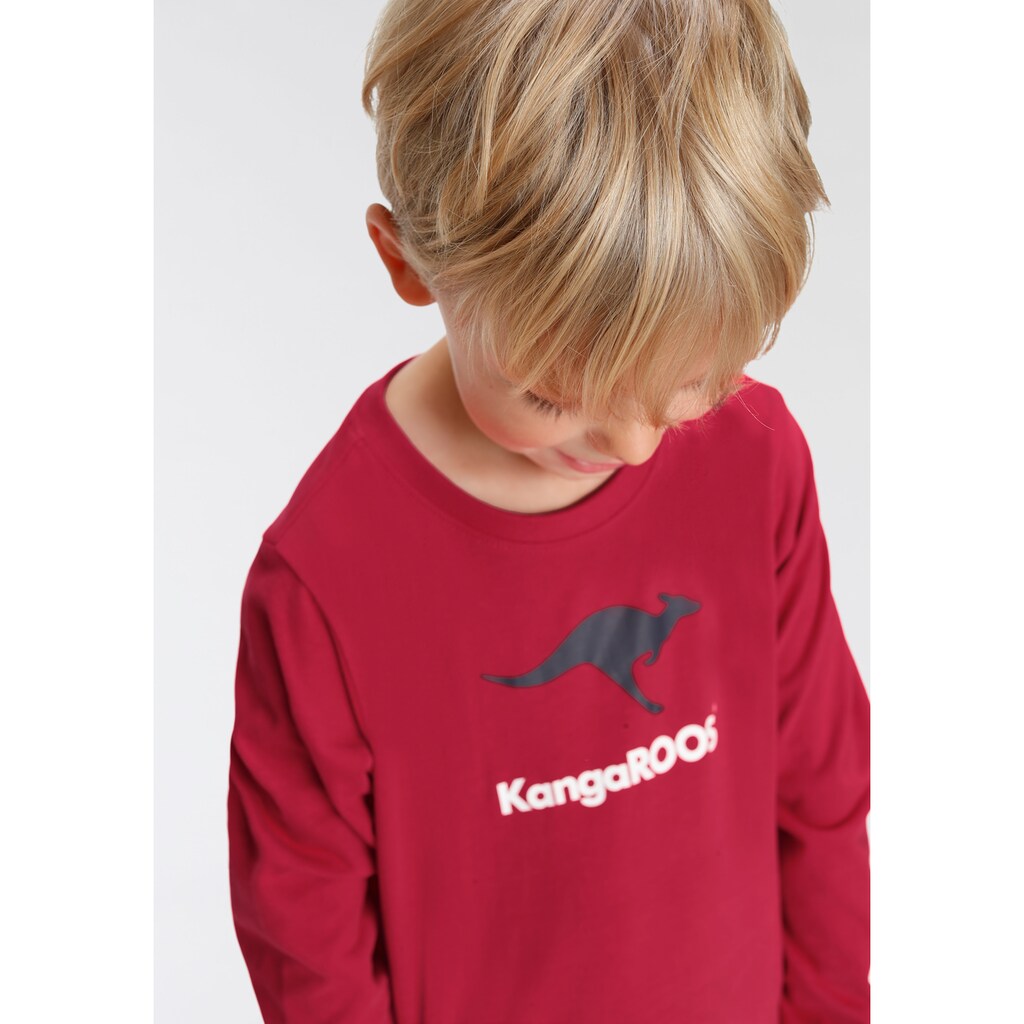 KangaROOS Langarmshirt »Basic Logo«