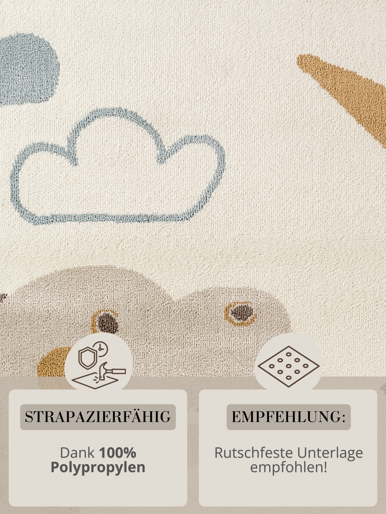 HANSE Home Kinderteppich »Dino« rechteckig 10 mm Höhe Pflegeleicht, Weich, Kinderzimmer, Spielteppich, Spielunterlage