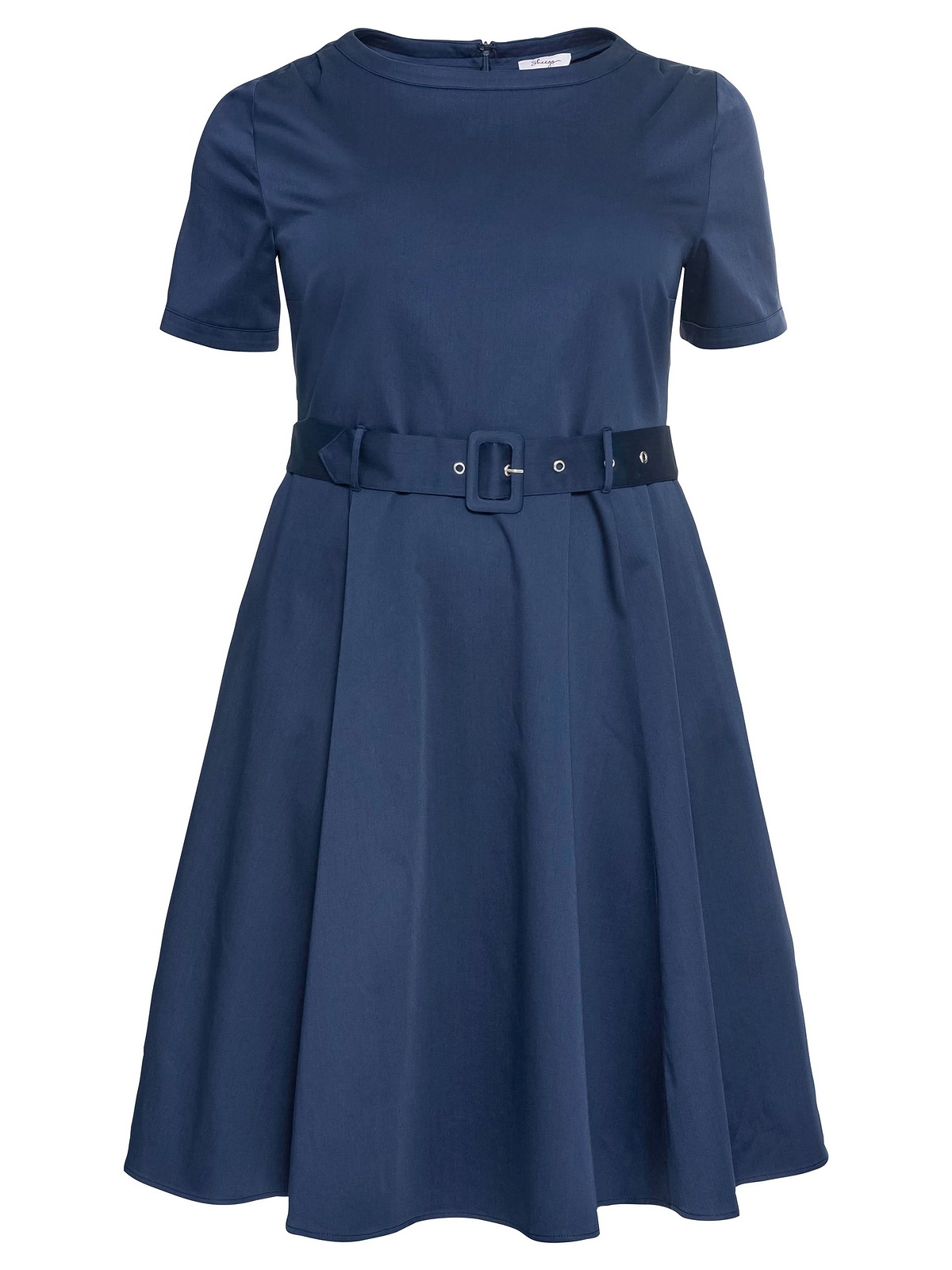 Sheego Cocktailkleid »Große Größen«, mit Gürtel, Reißverschluss und Seitentaschen