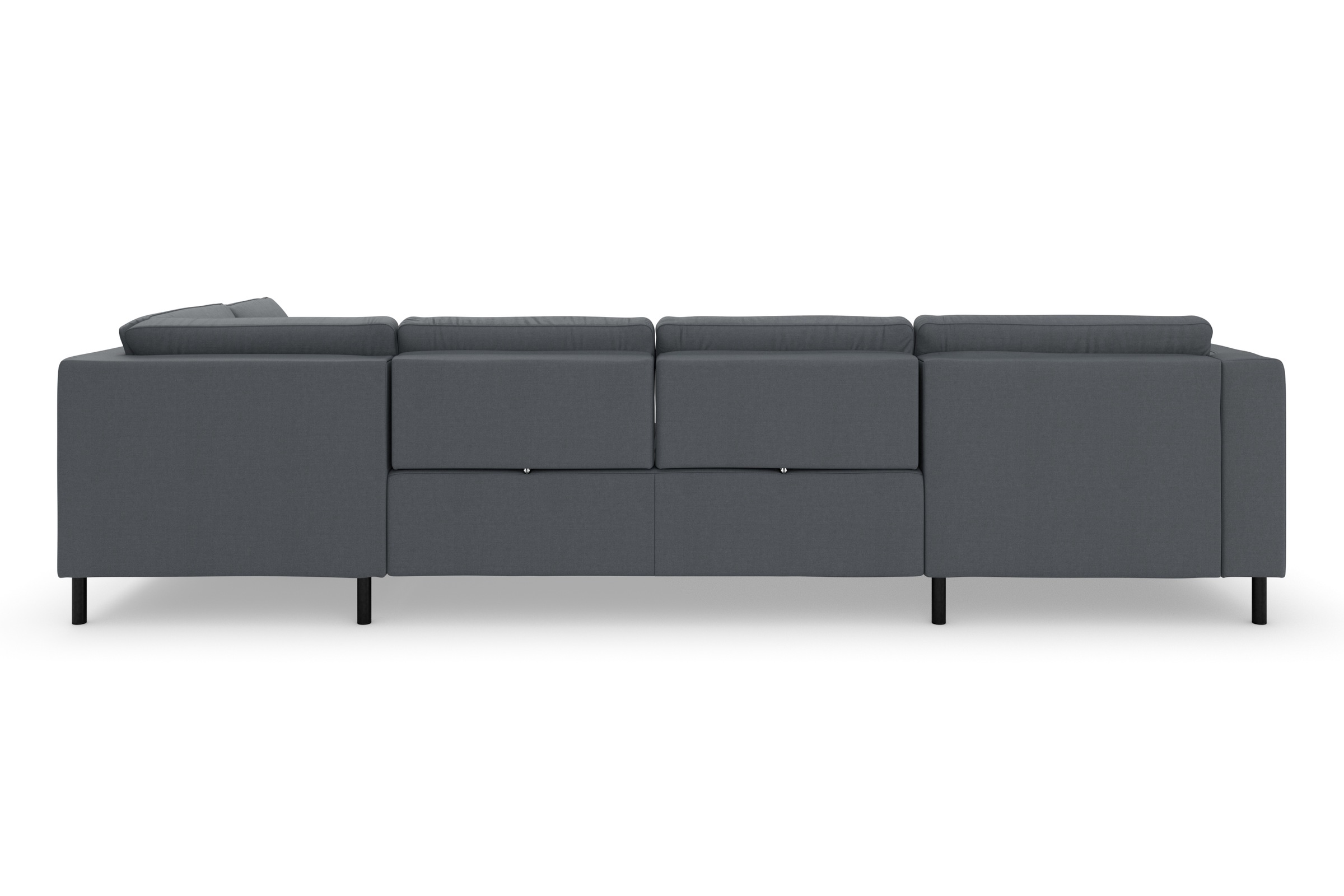 Wohnlandschaft SIT & MORE "Olsen U-Form", grau (dunkelgrau), B:335cm H:88cm T:201cm, 98% Polyester 2%Polyamid, Sofas, Wohnlandschaft, inklusive Sitztiefenverstellung, wahlweise mit Bettfunktion, 15cm hoch 9