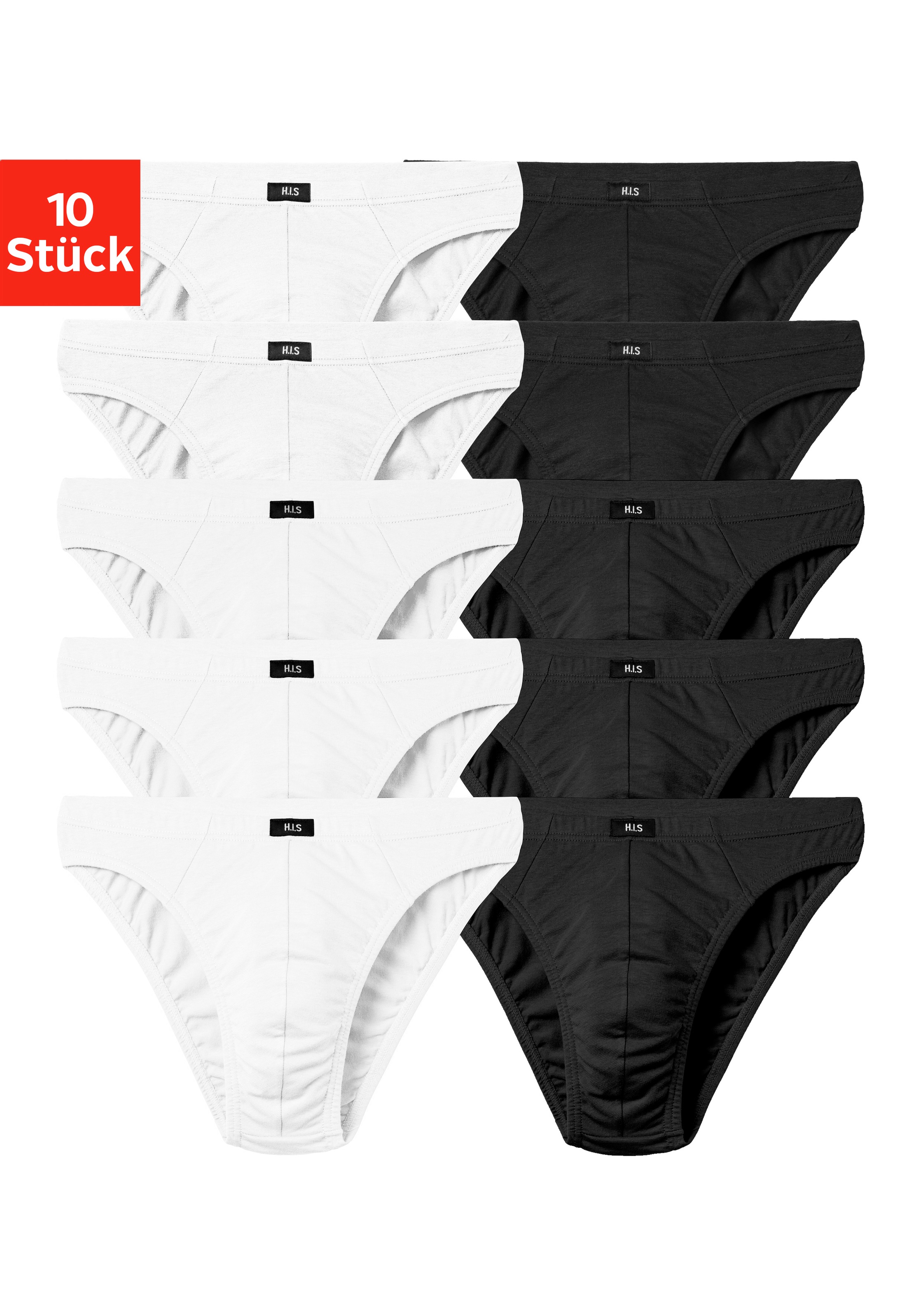 H.I.S Slip "Herren Minislip" Packung, 10 Stk. in Baumwoll-Mix