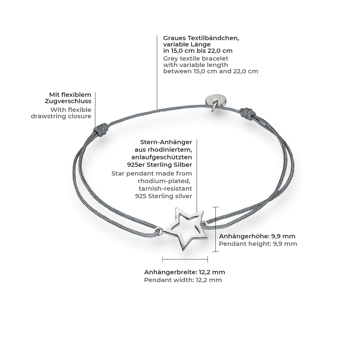 Glanzstücke München Armband »X966« aus Sterling Silber