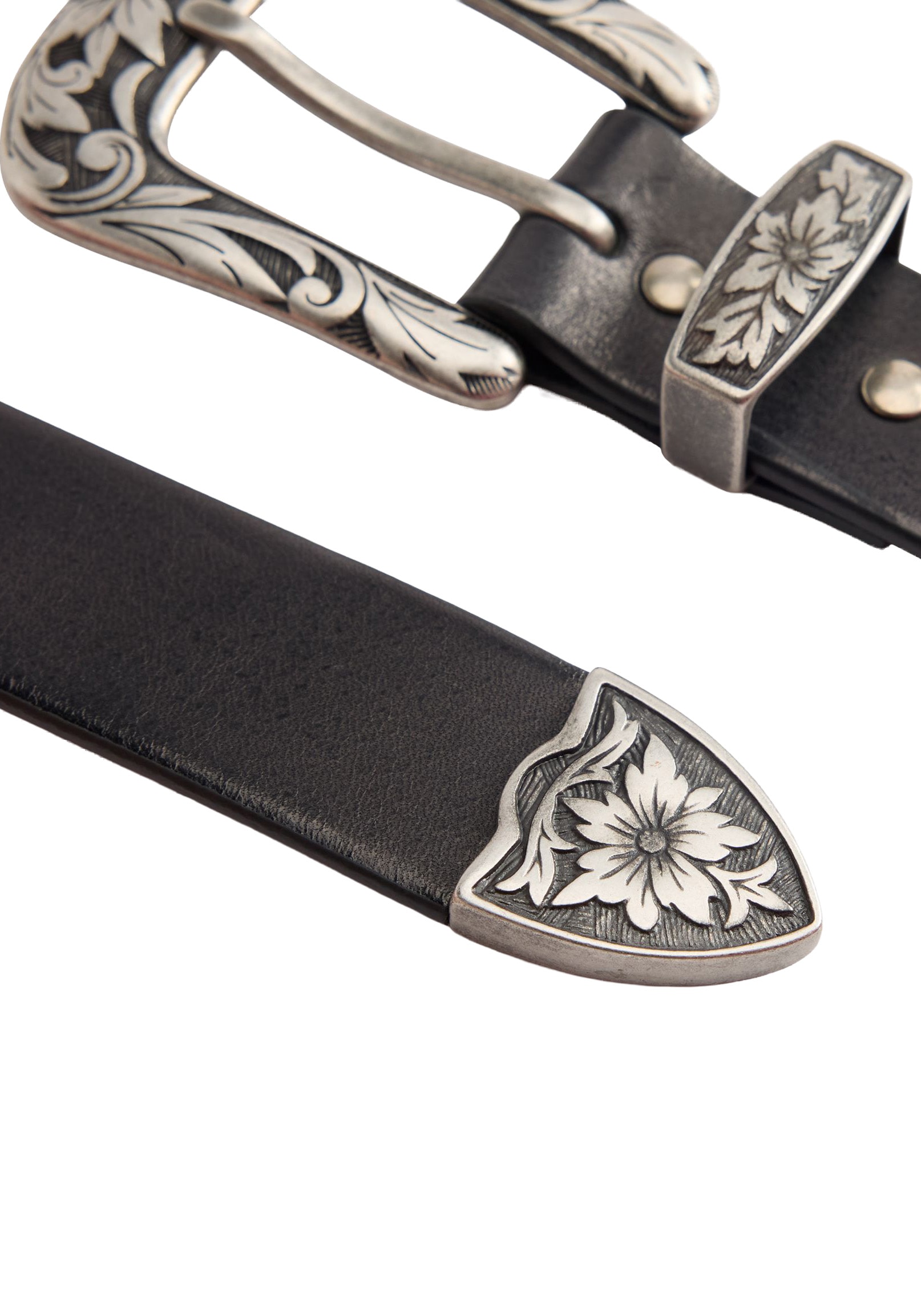 Thumbnail - Levis Ledergürtel "GO WEST BELT" mit Blumenrelief