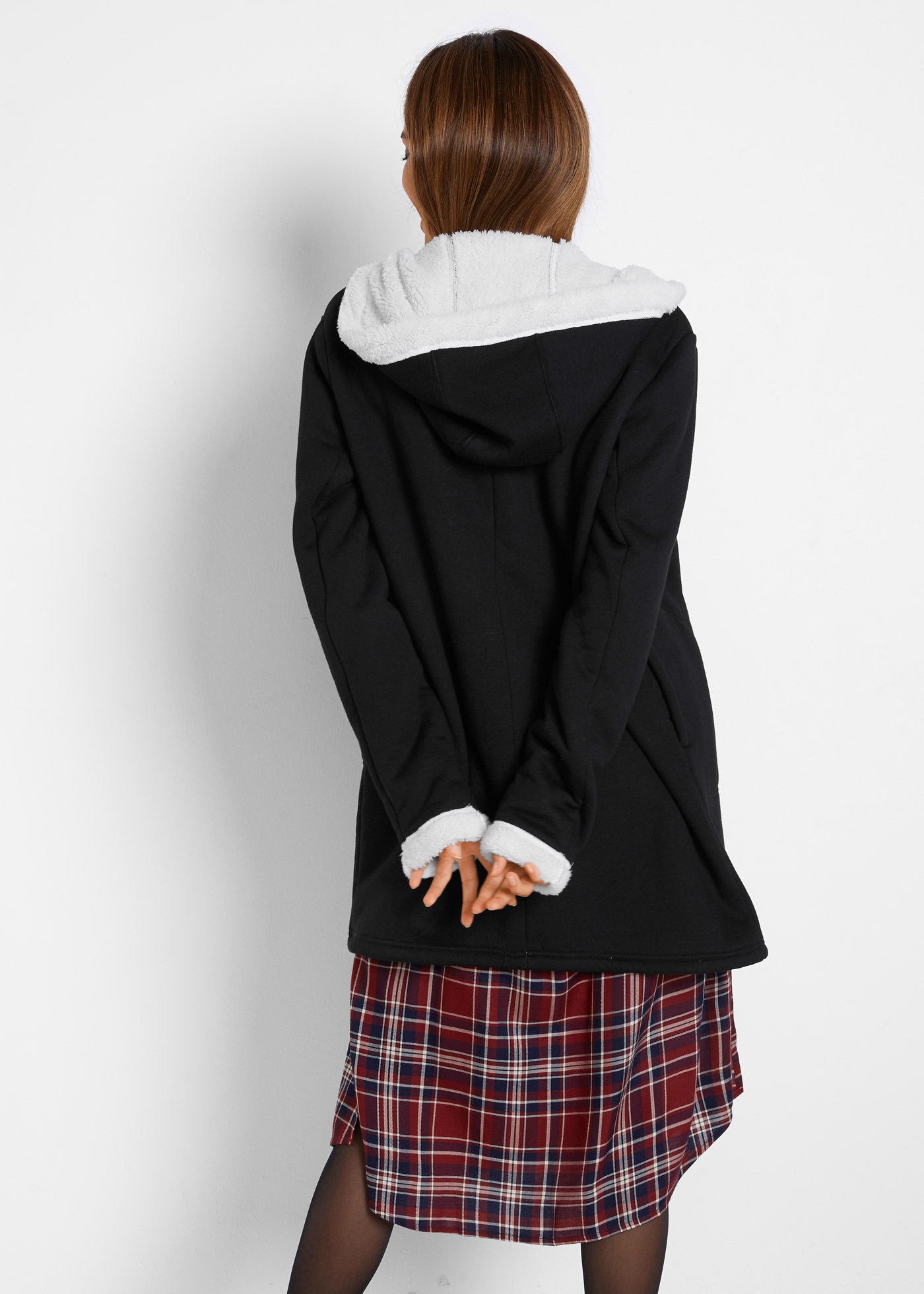 bonprix Kapuzensweatjacke "Kapuzen-Sweatjacke mit Teddyfell", Kapuzen-Sweat günstig online kaufen