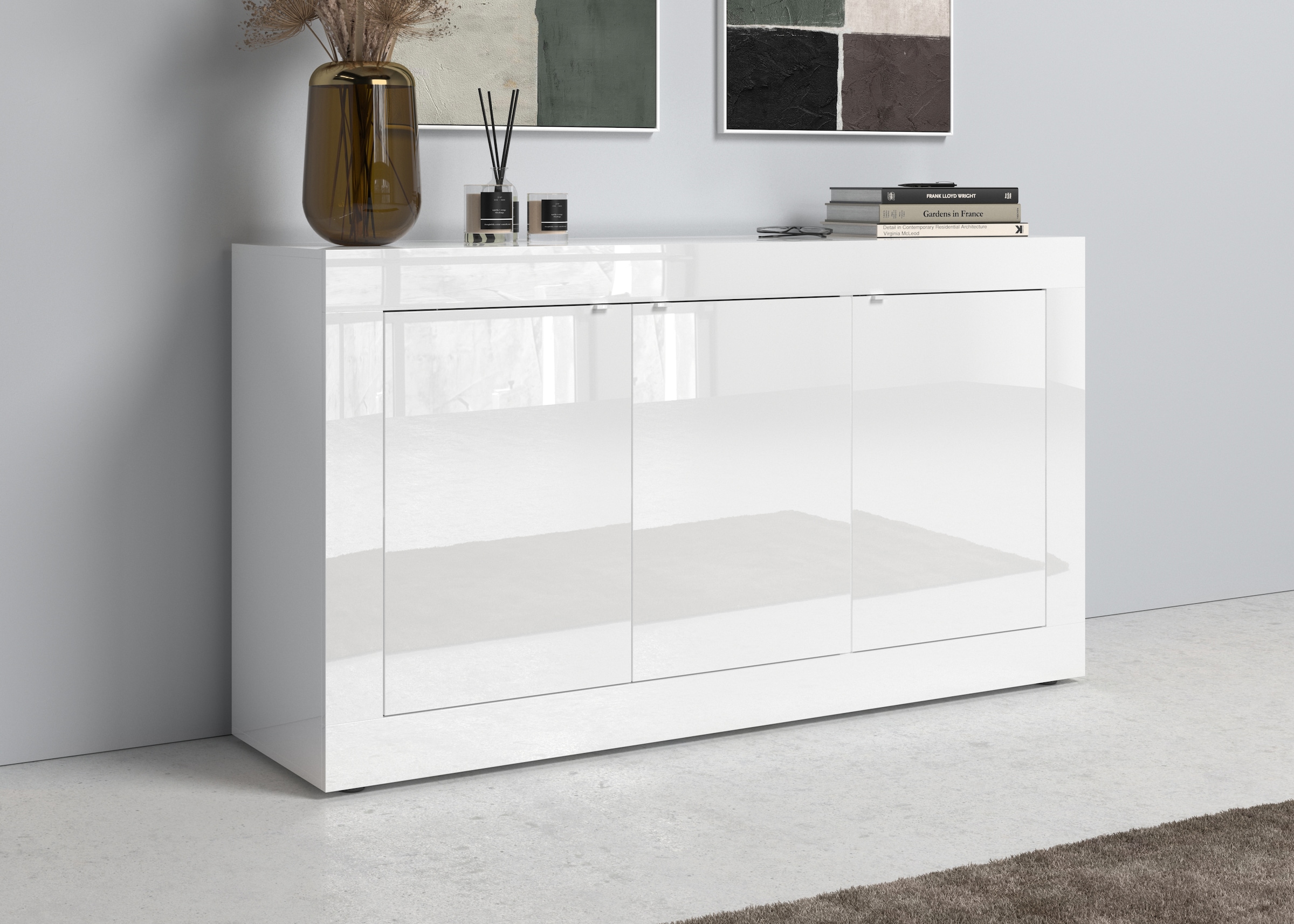 Home affaire Sideboard "Basic Breite 160 cm, Kommode 3 Türen, Anrichte," Me günstig online kaufen