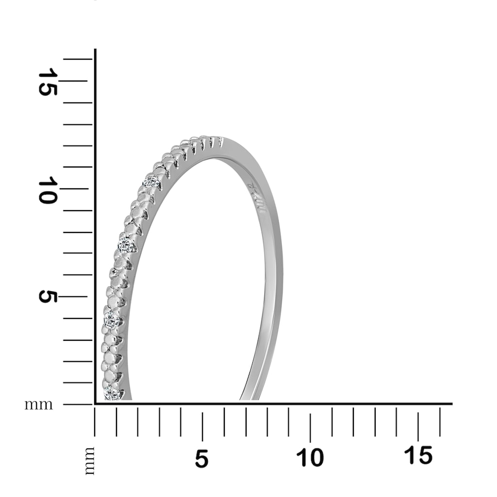 Orolino Fingerring »585 Weißgold 4x Brillant 0,02ct.«