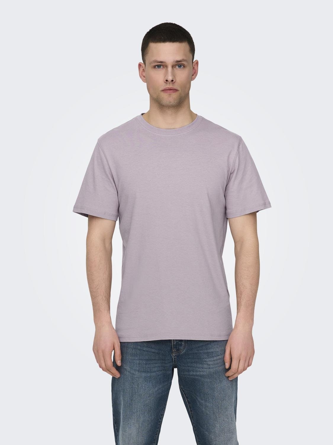 ONLY & SONS Rundhalsshirt »ONSMAX LIFE REG SS STITCH TEE«