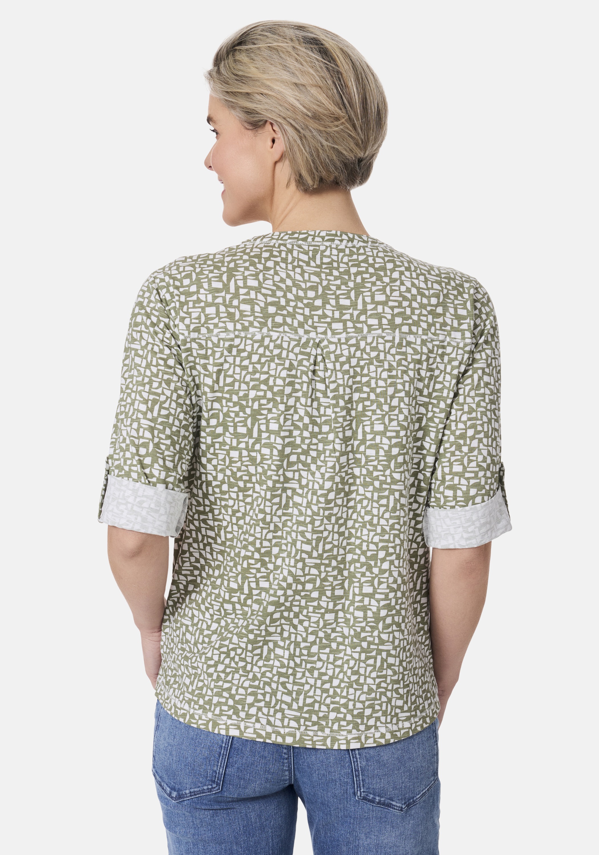 STOOKER WOMEN 3/4-Arm-Shirt "MARIE Print T-Shirt 3/4-Arm", Regular Fit Slub günstig online kaufen