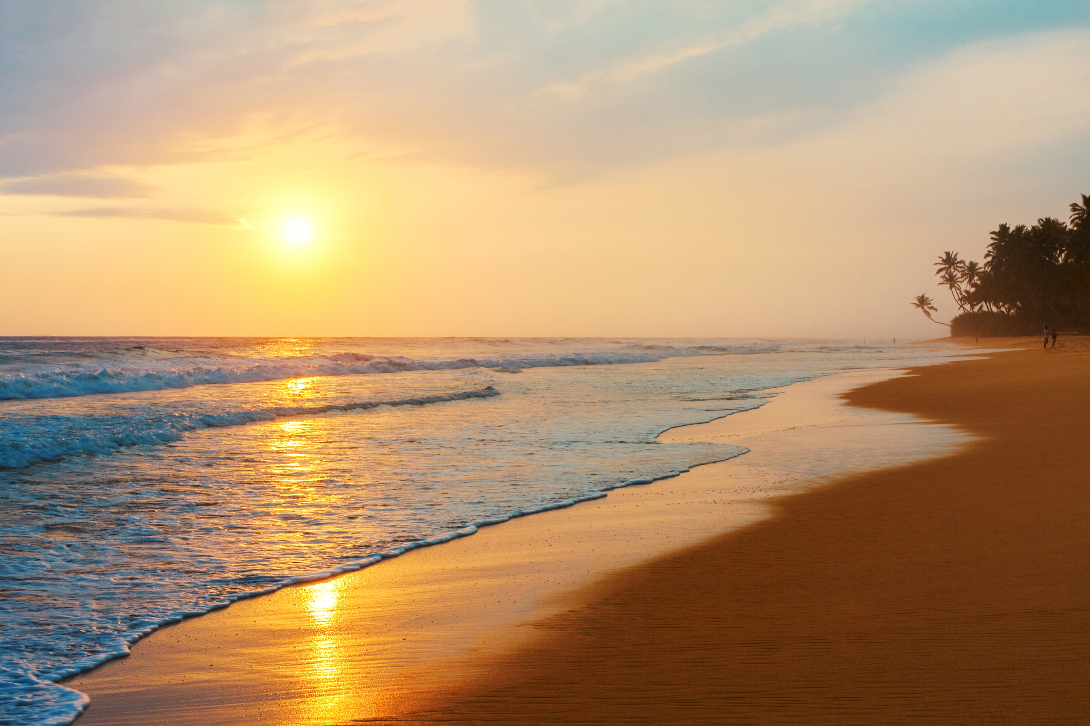 Papermoon Fototapete "Sri Lanka Beach Sunset" glatt