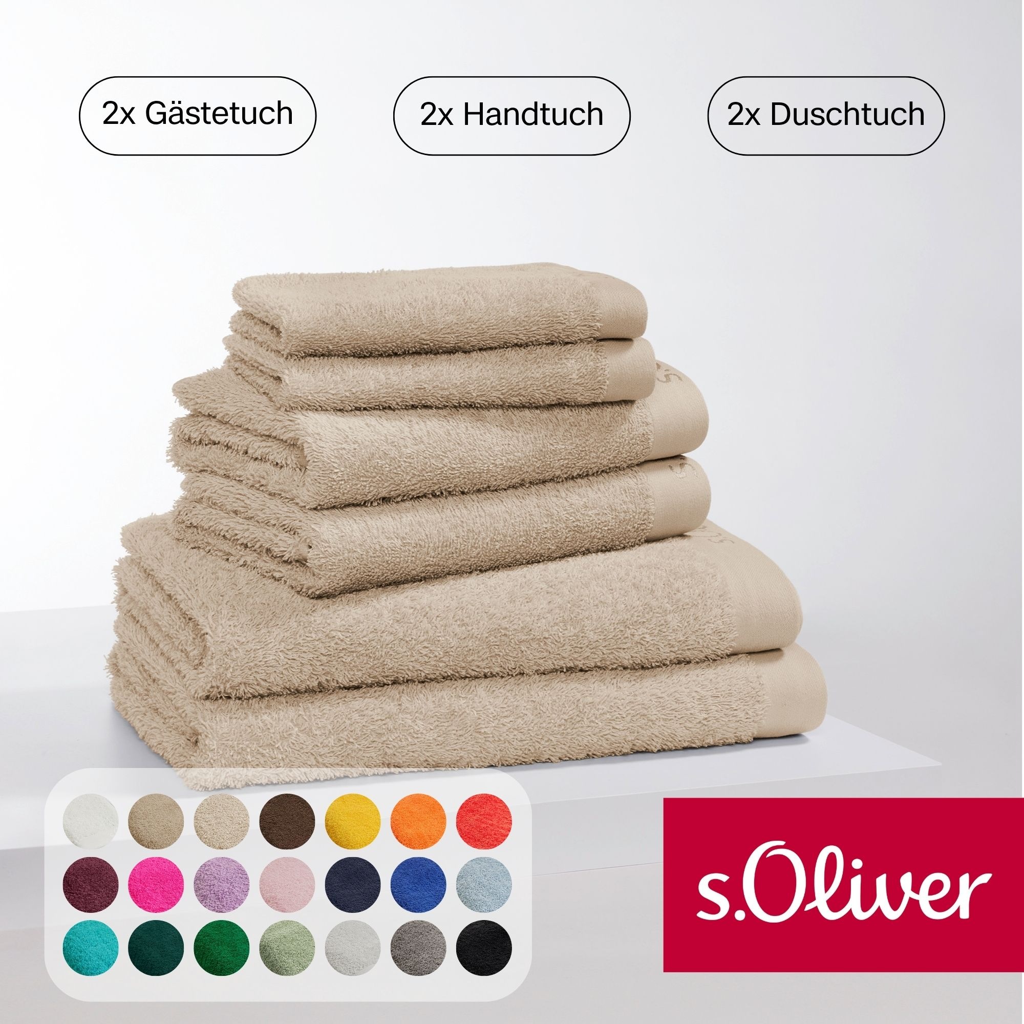 s.Oliver Handtuch Set "s.Oliver, Premium Qualität, 600 gr/m²" Set 6 Stk. Wa günstig online kaufen